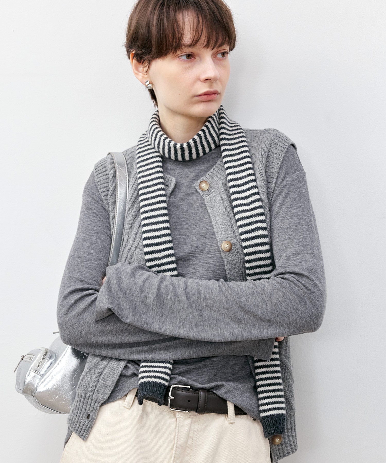 Wool Cable-Knit Vest