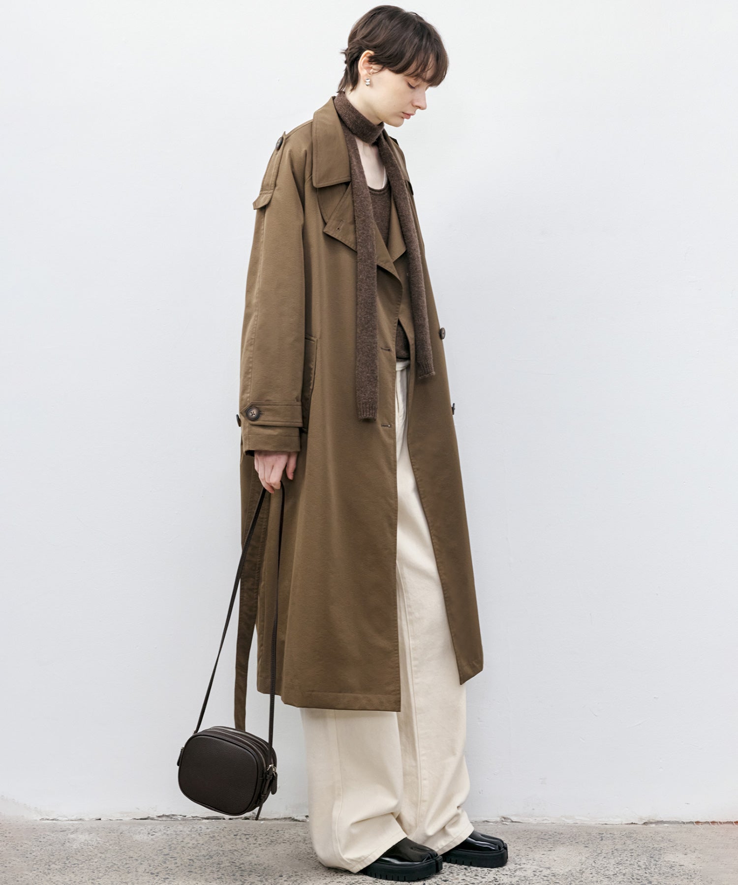 Belted Double-Breasted Trench Coat