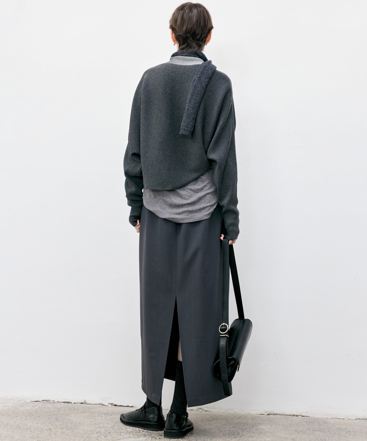 Ribbed Knit Color-block Short Bolero