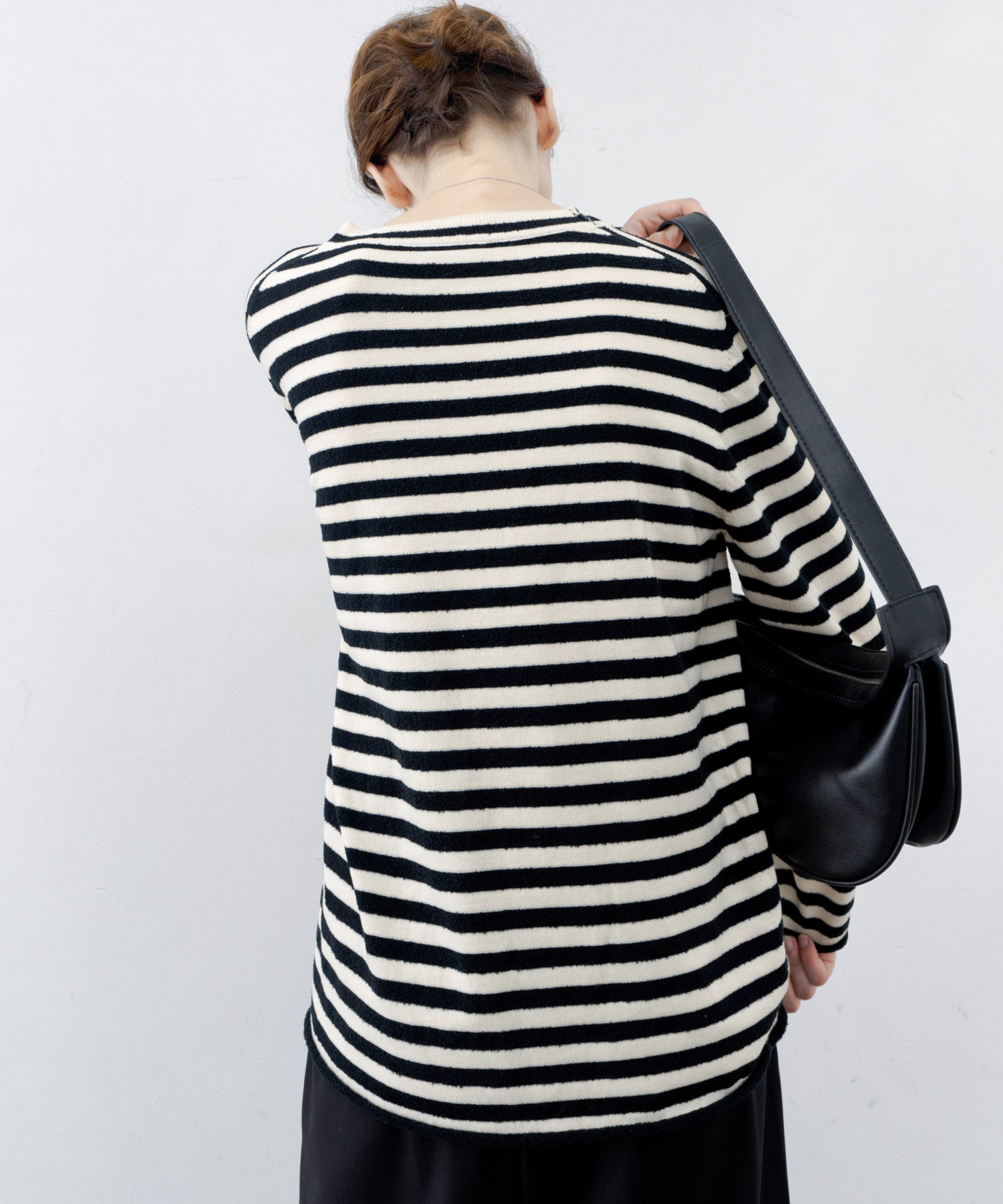 [tageechita] Border knit tops