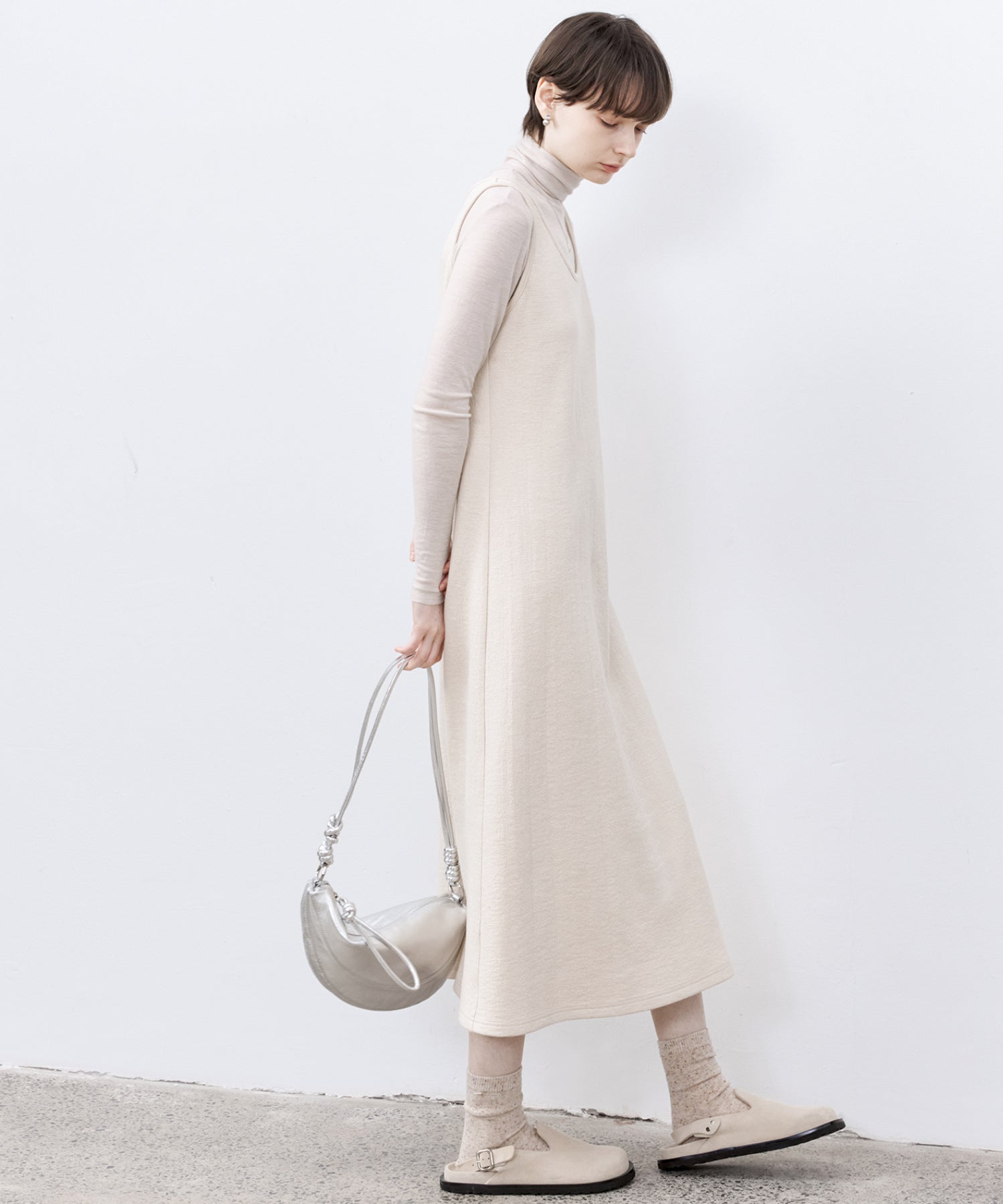 Round Neck Jacquard Knit Dress