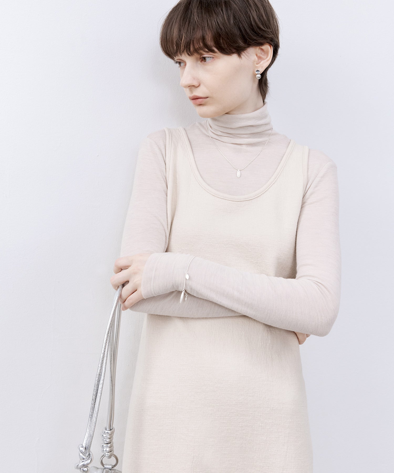 Round Neck Jacquard Knit Dress