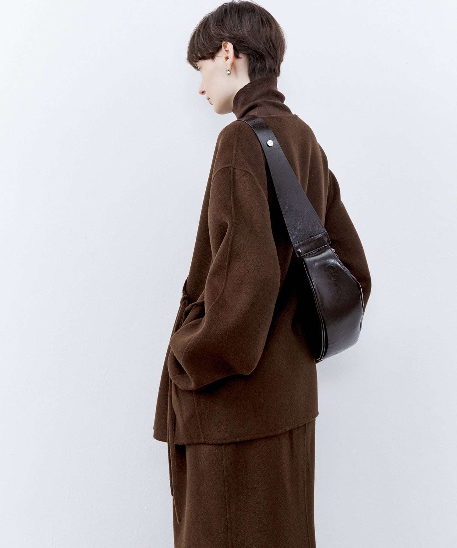 Wool Kimono-Style Short Coat