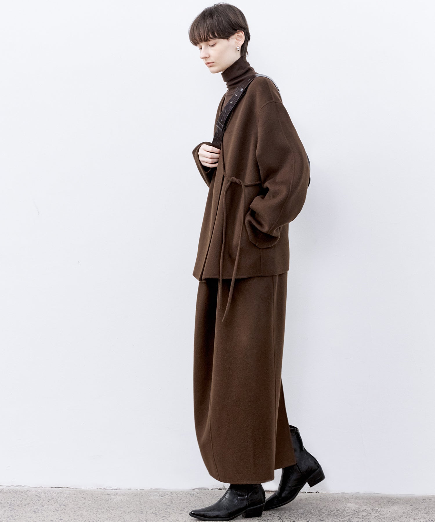 Wool Kimono-Style Short Coat