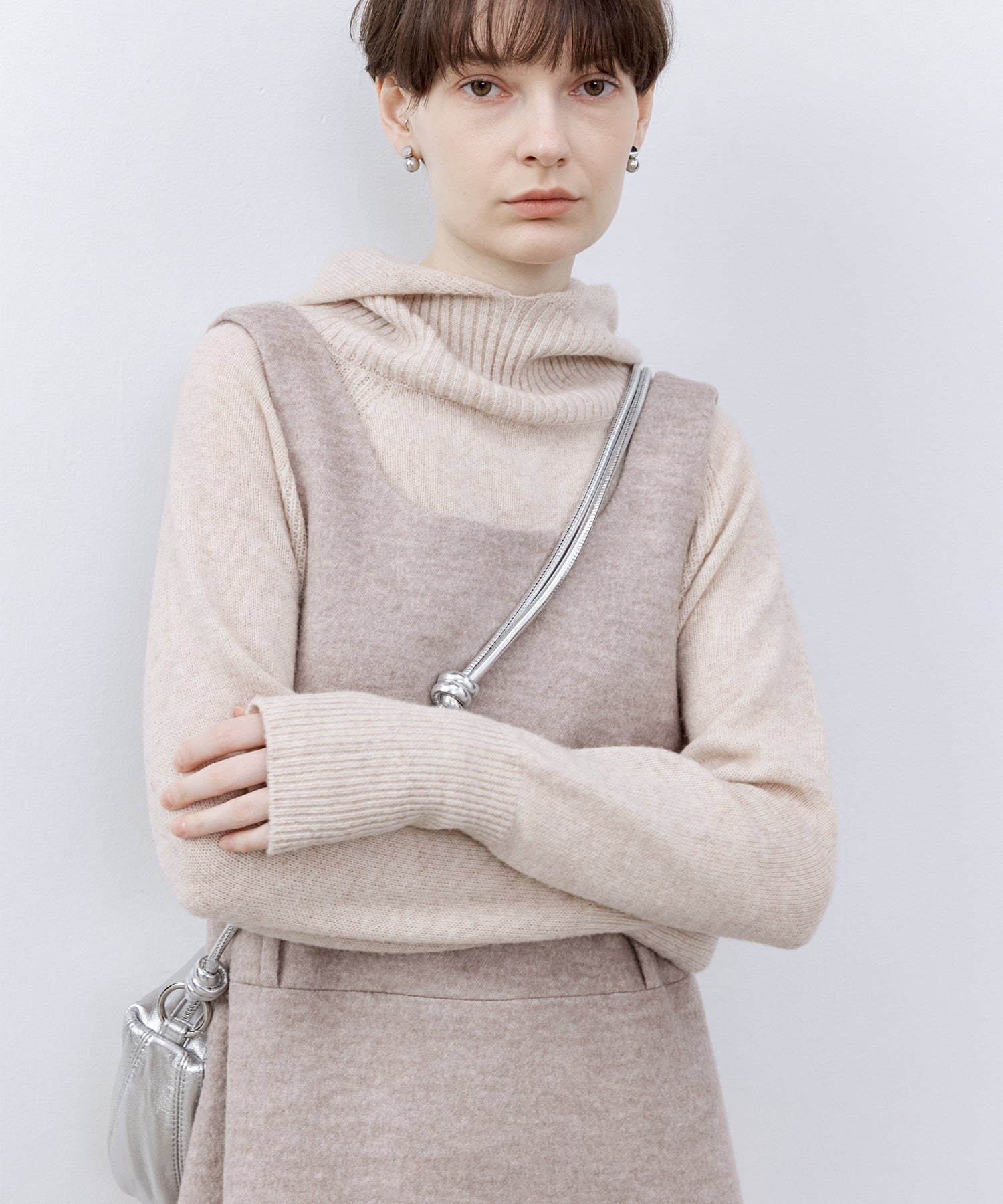 「PRE ORDER」Wool-Blend Belted Jumper Dress