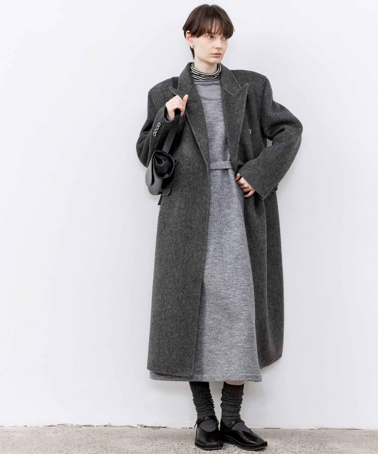 「PRE ORDER」Wool-Blend Belted Jumper Dress