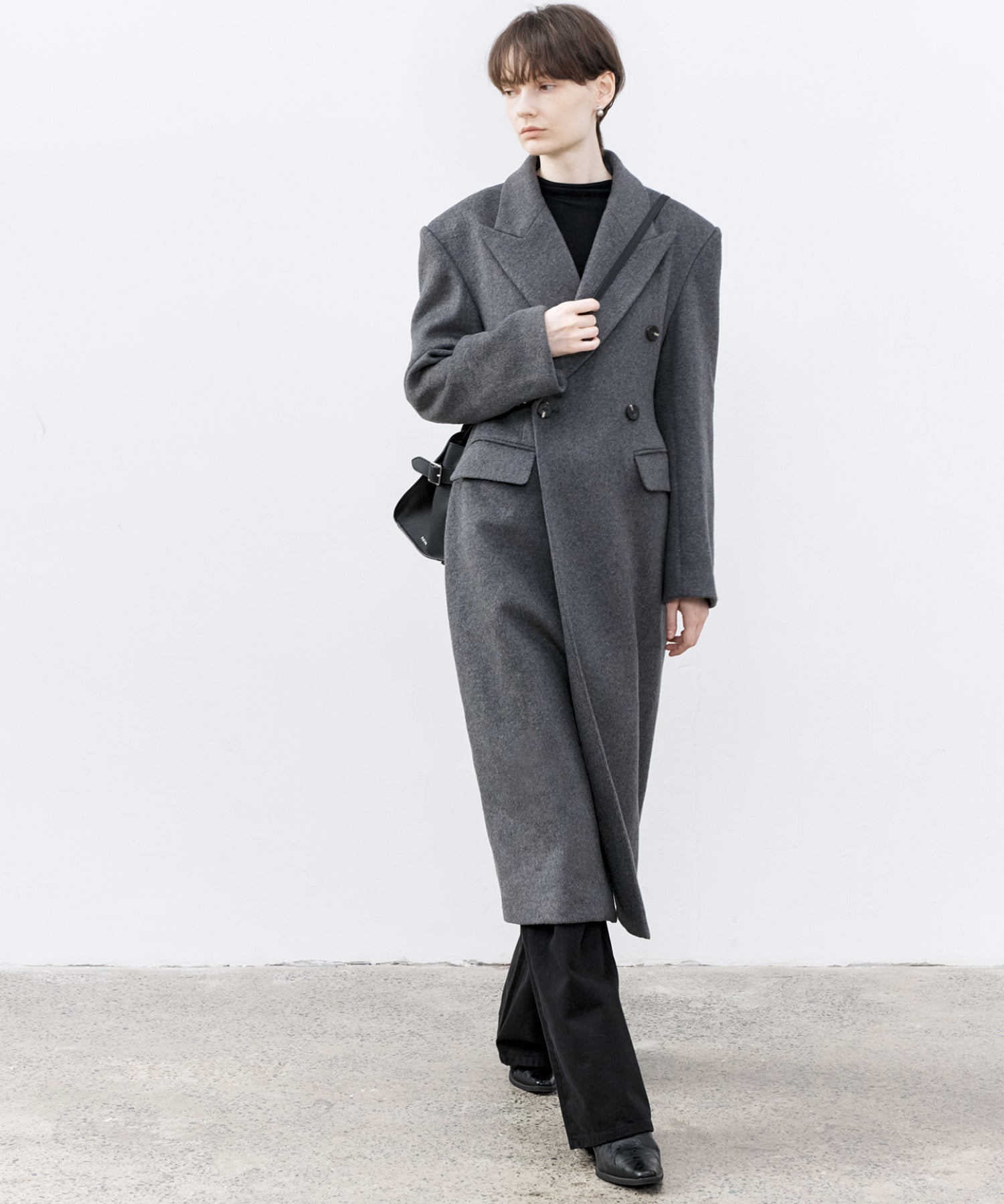 Wool-Blend Long Chester Coat