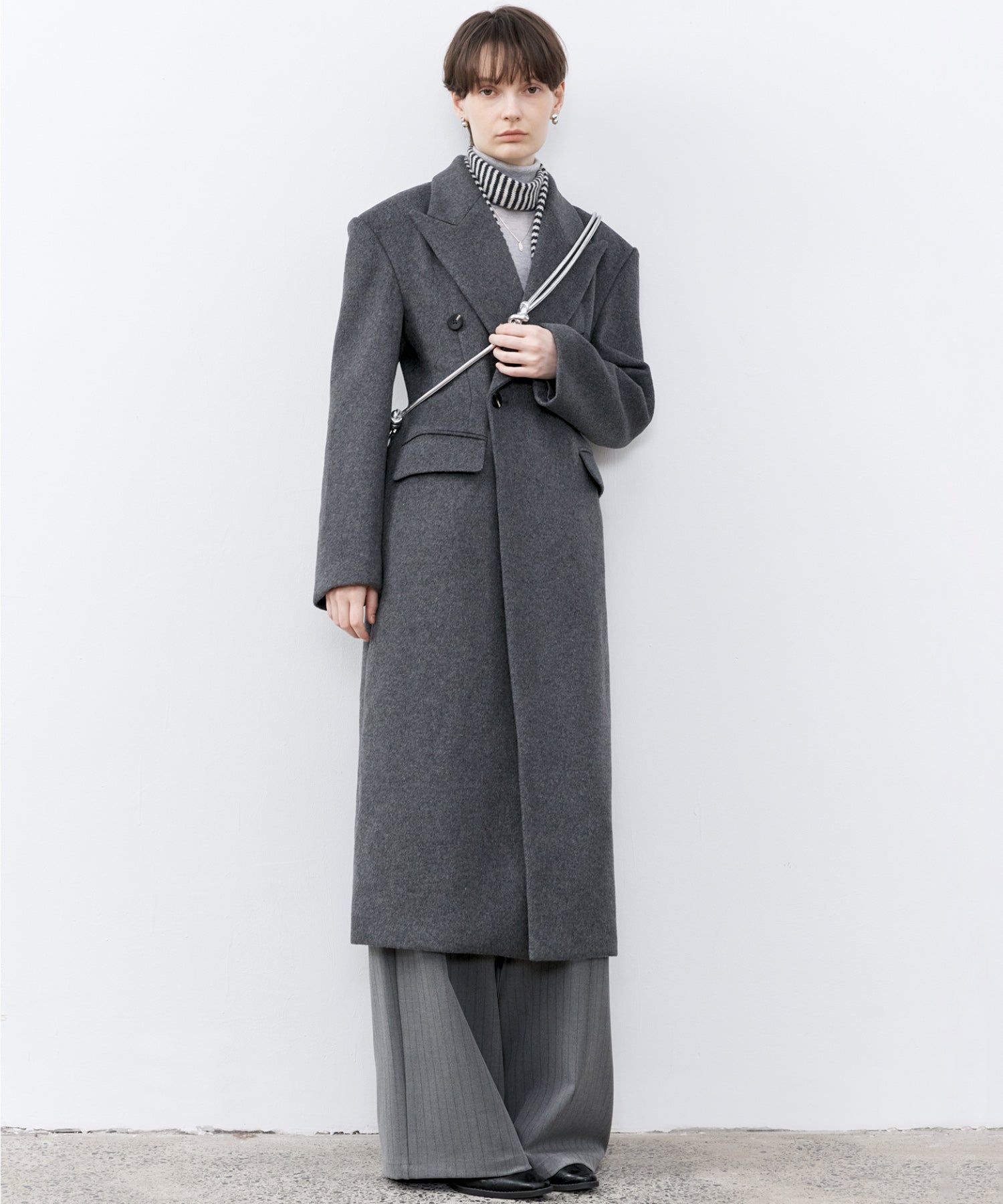 Wool-Blend Long Chester Coat