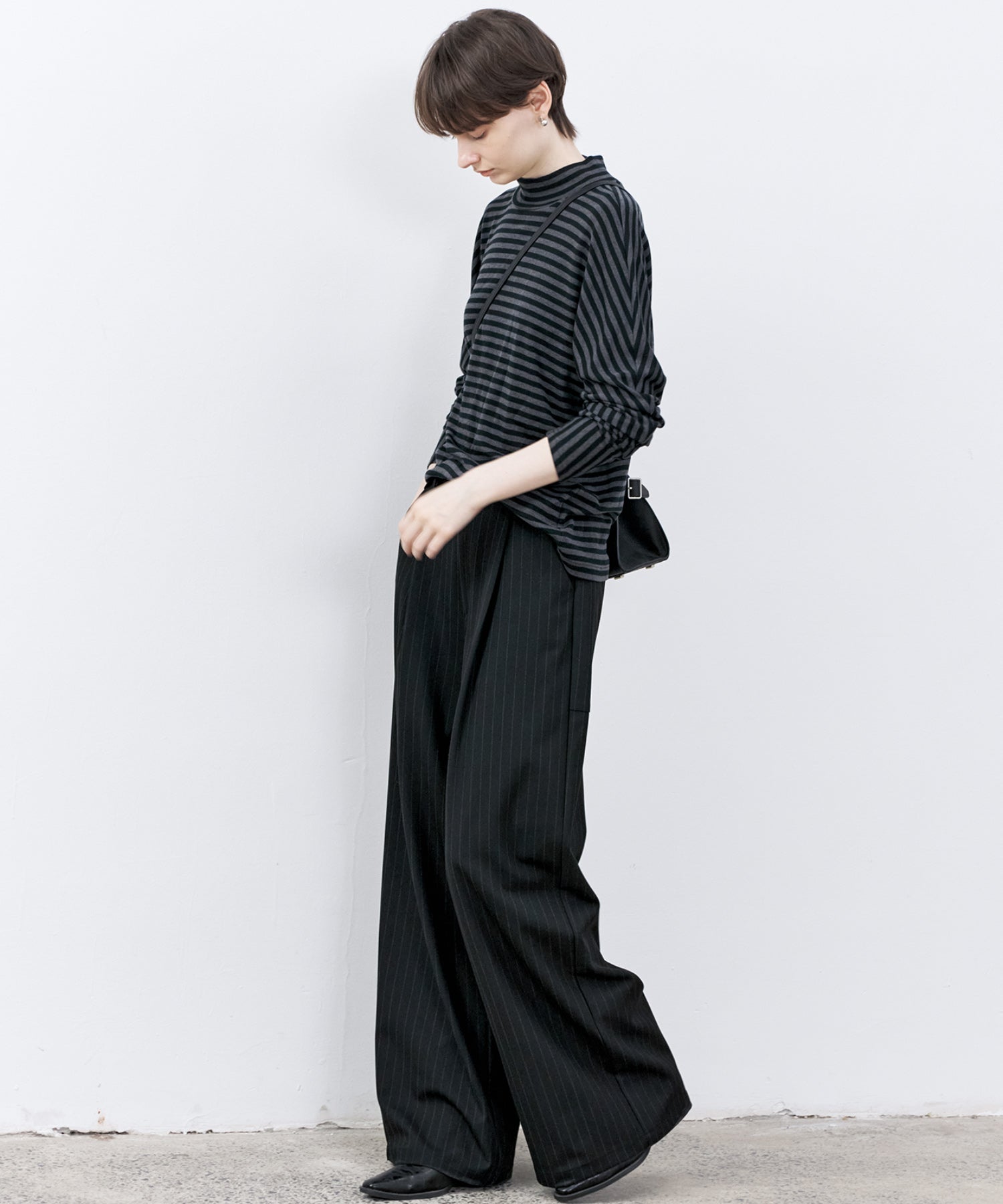 High-rise striped pants