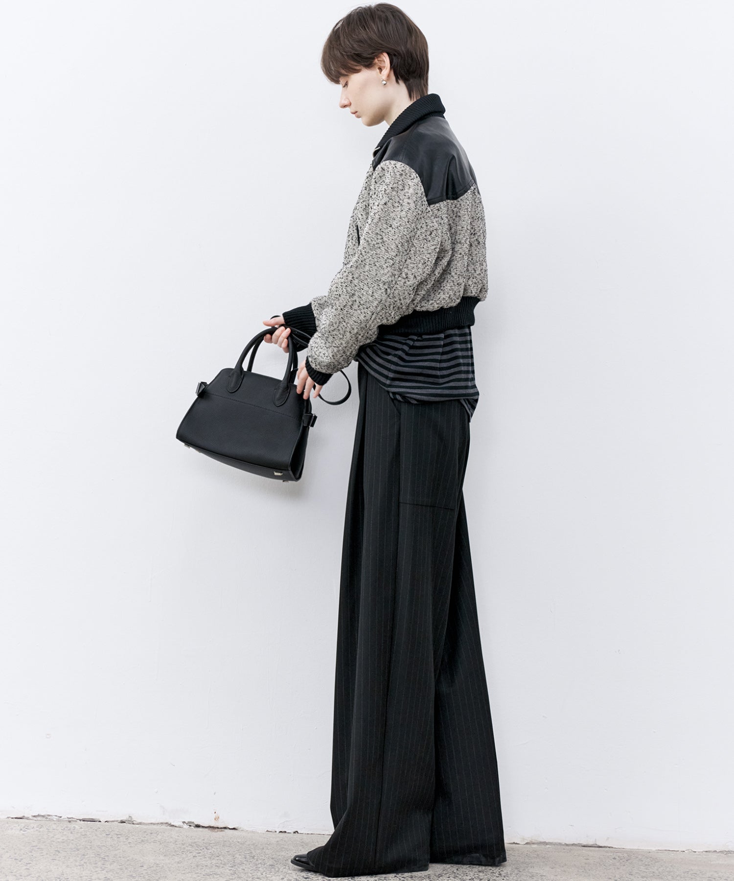 High-rise striped pants