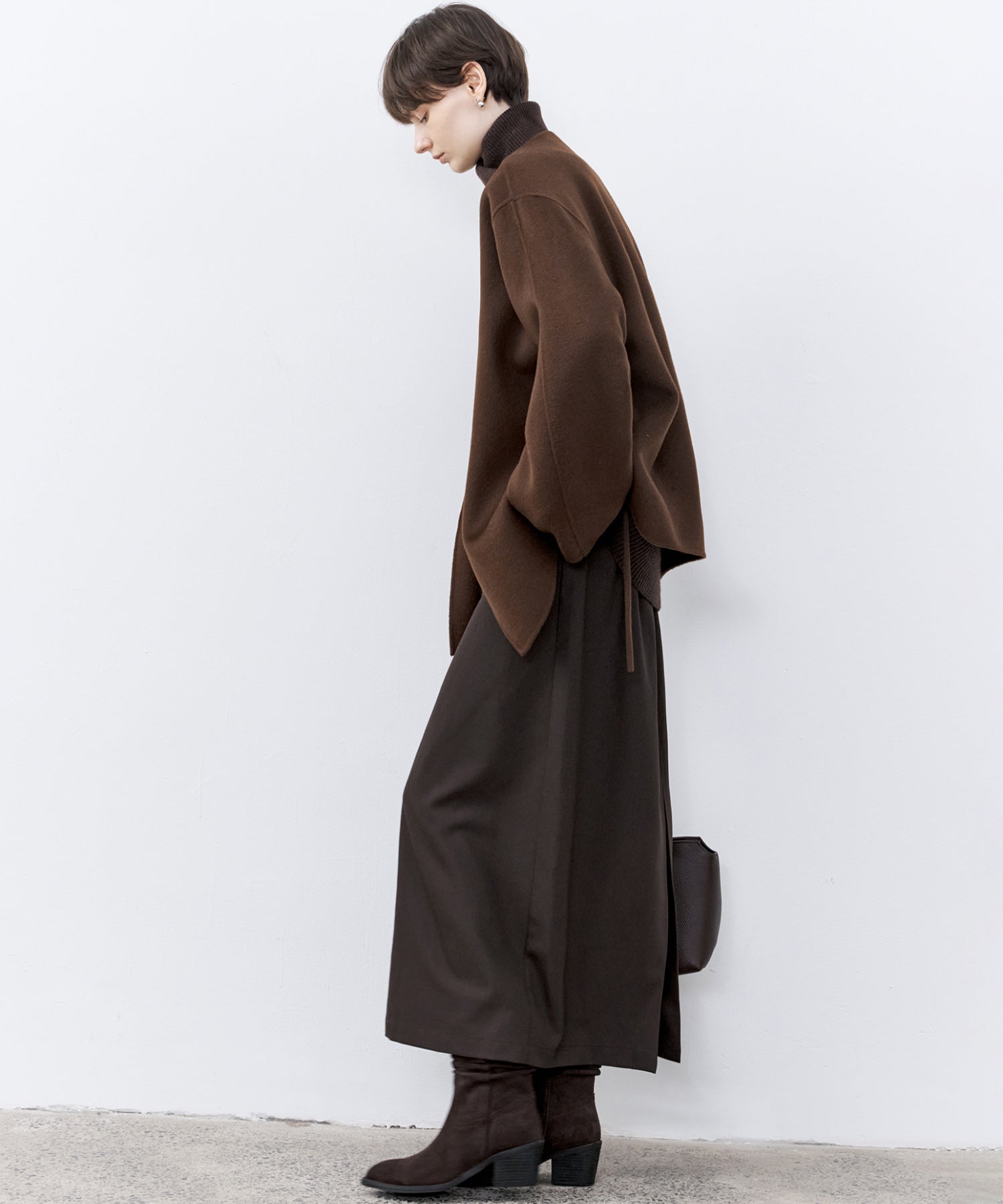 Wool Kimono-Style Short Coat