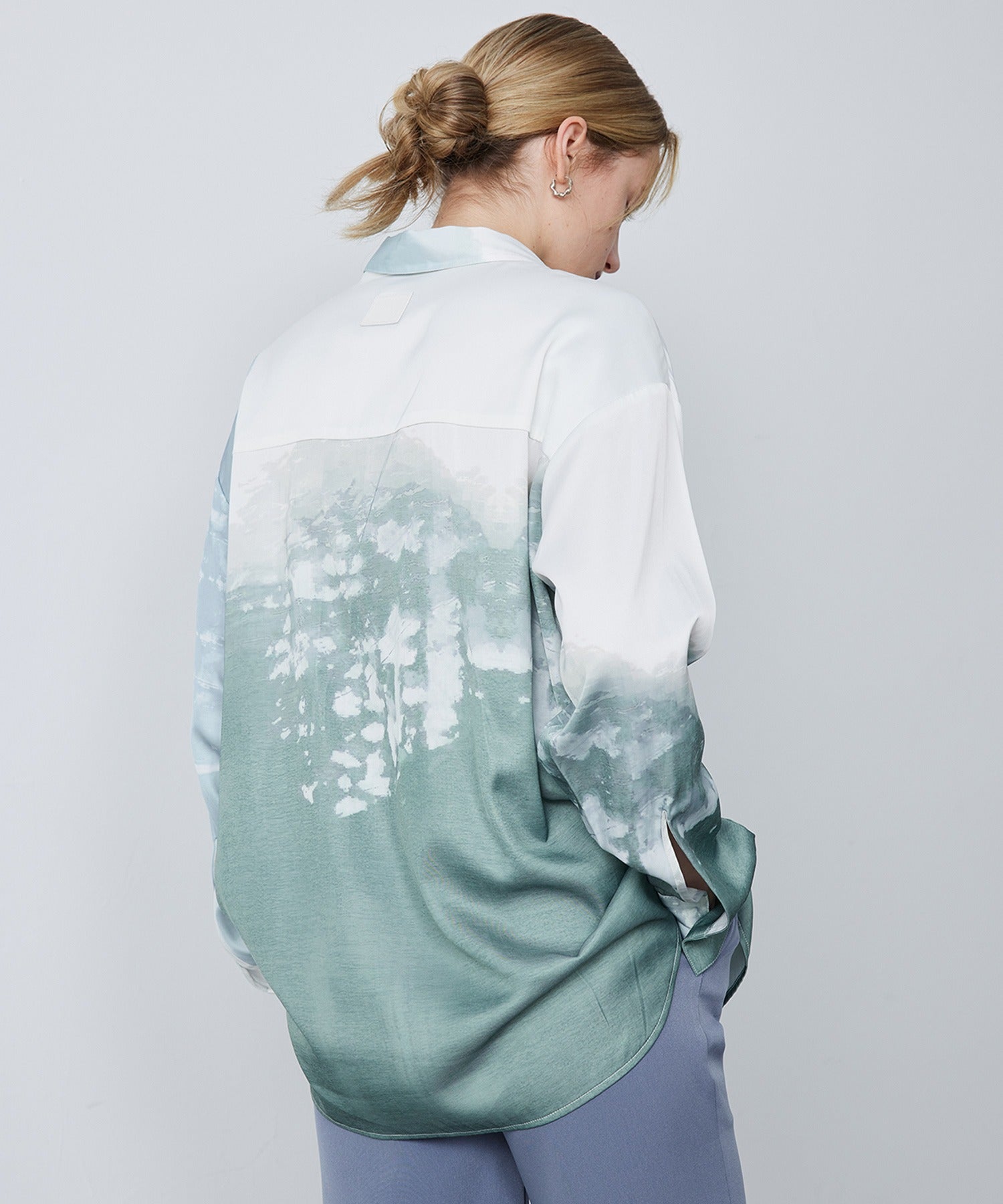 Fluid Drape Shirt – Artistic Print