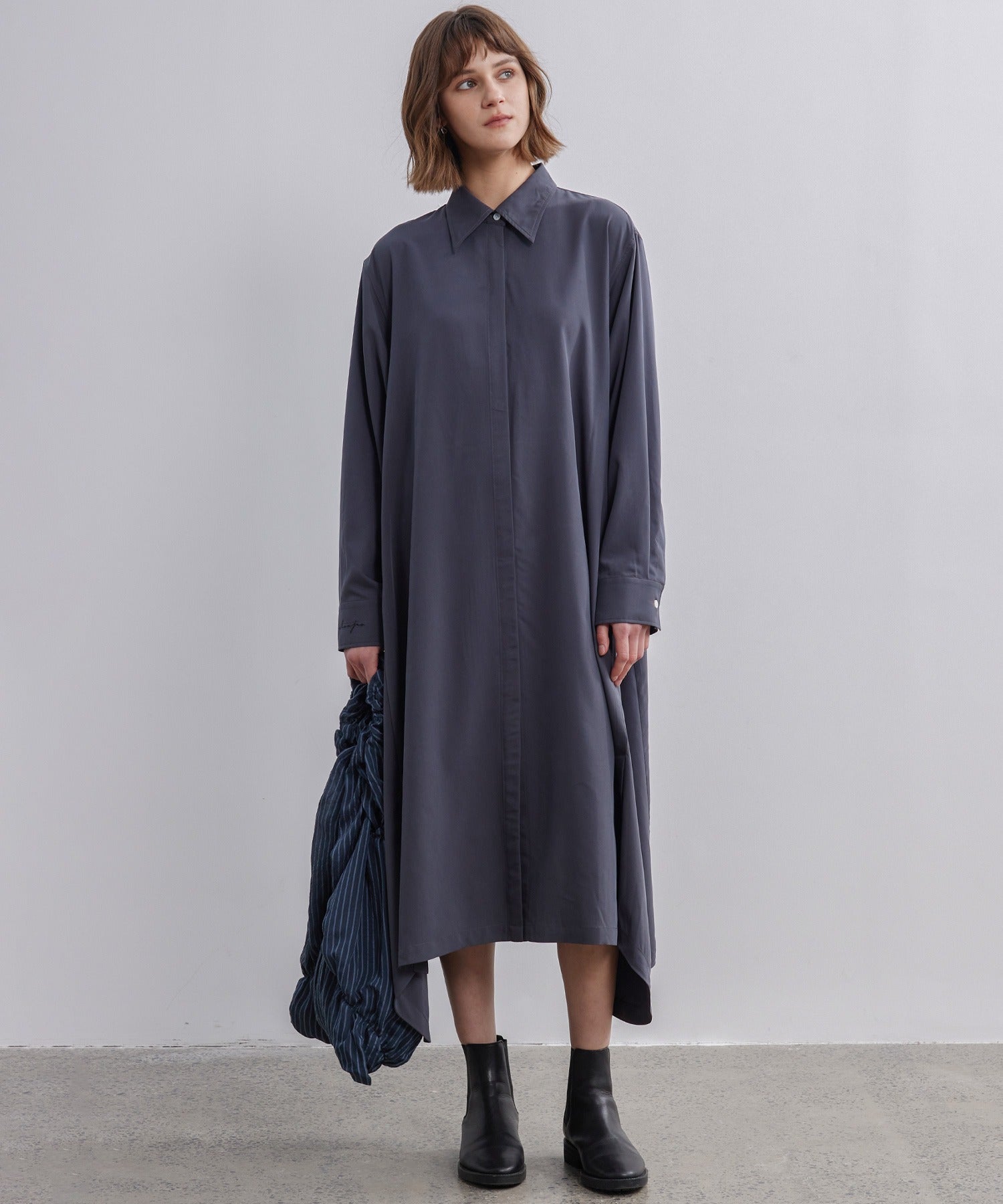 Irregular Hem Shirt Dress