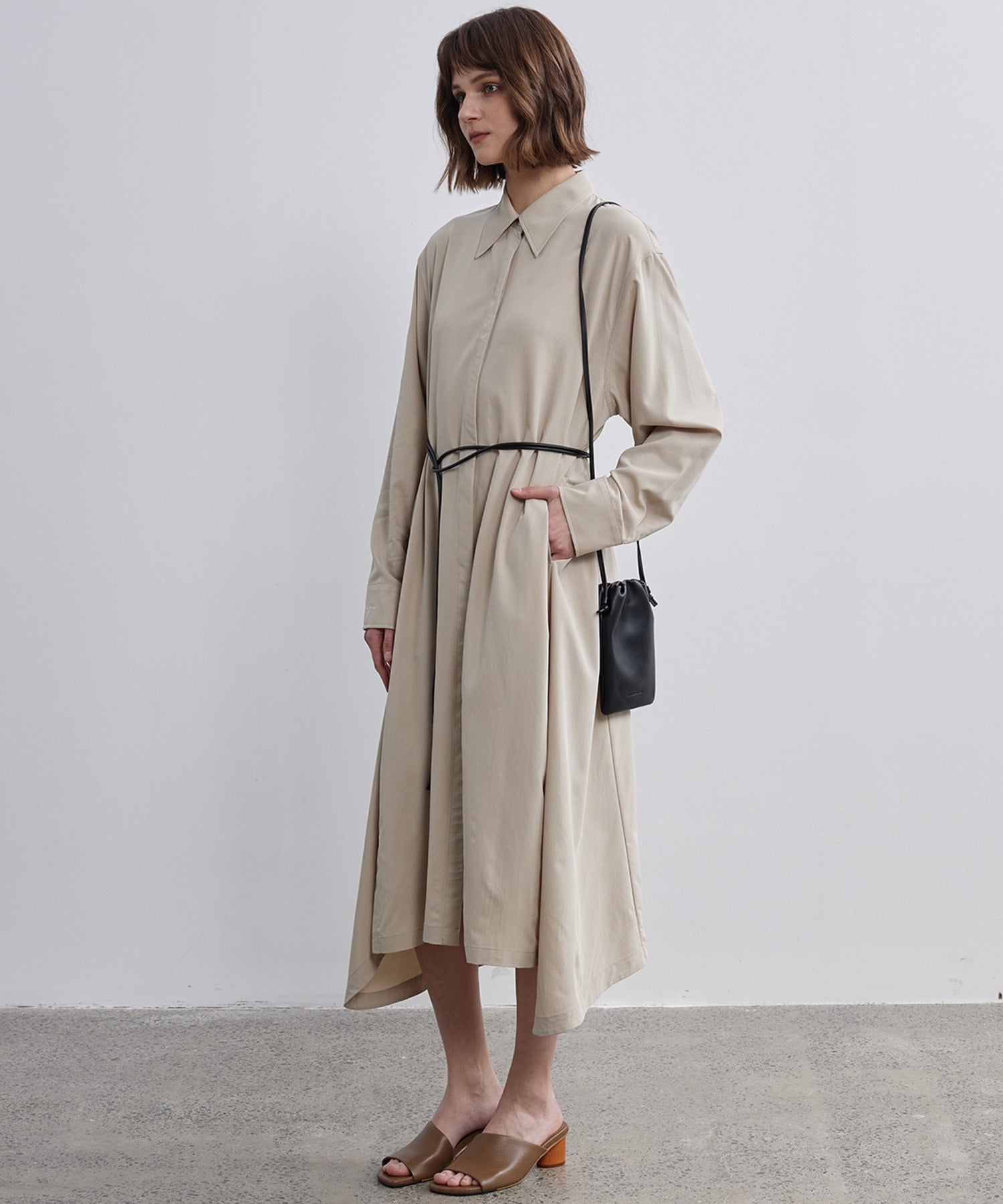 Irregular Hem Shirt Dress