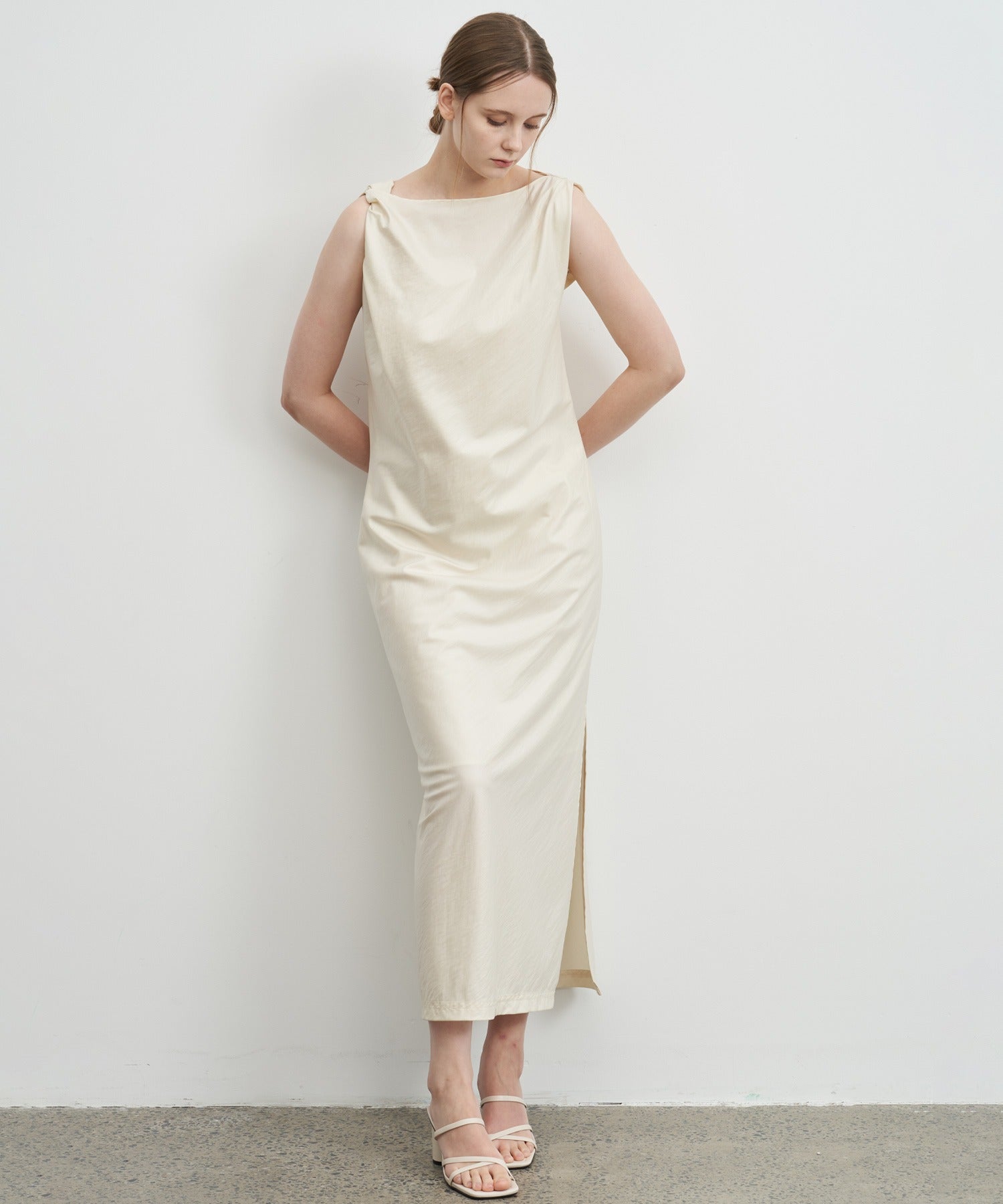 Twist Armhole Midi Dress