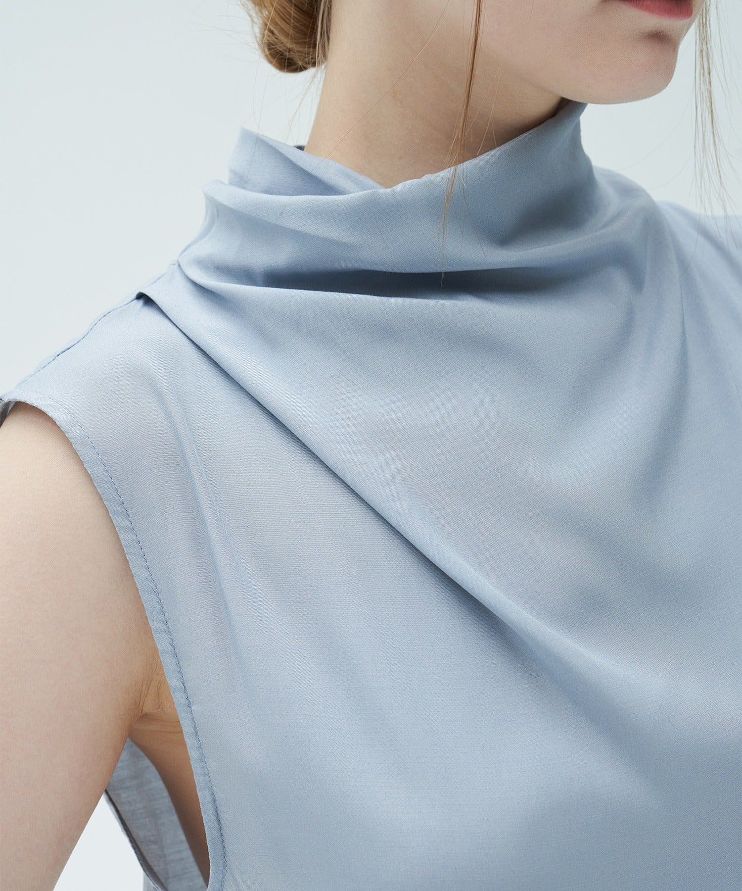 Drape Collar Layered-Style Dress