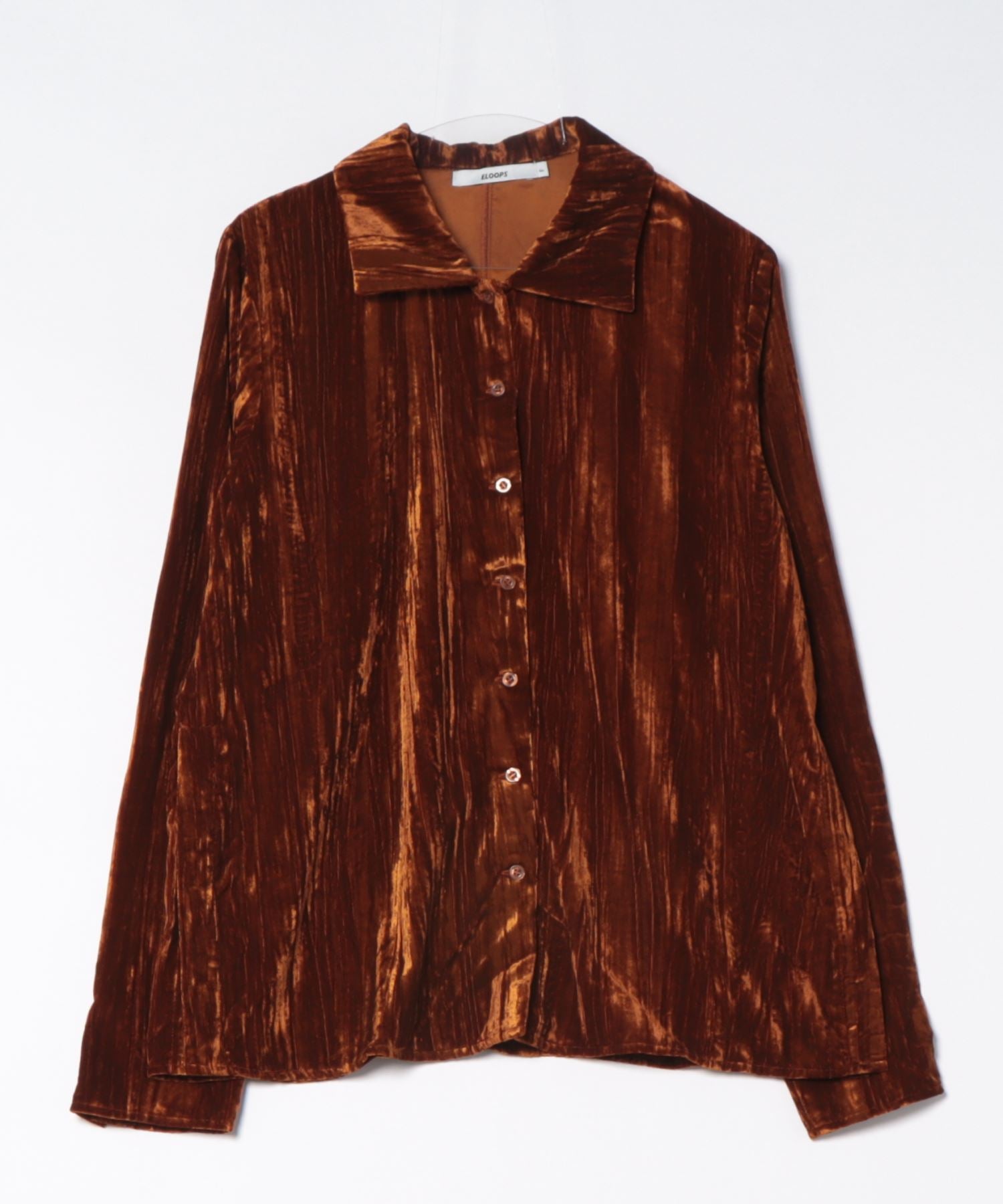 3-Way Crinkled Velvet Narrow Shirt