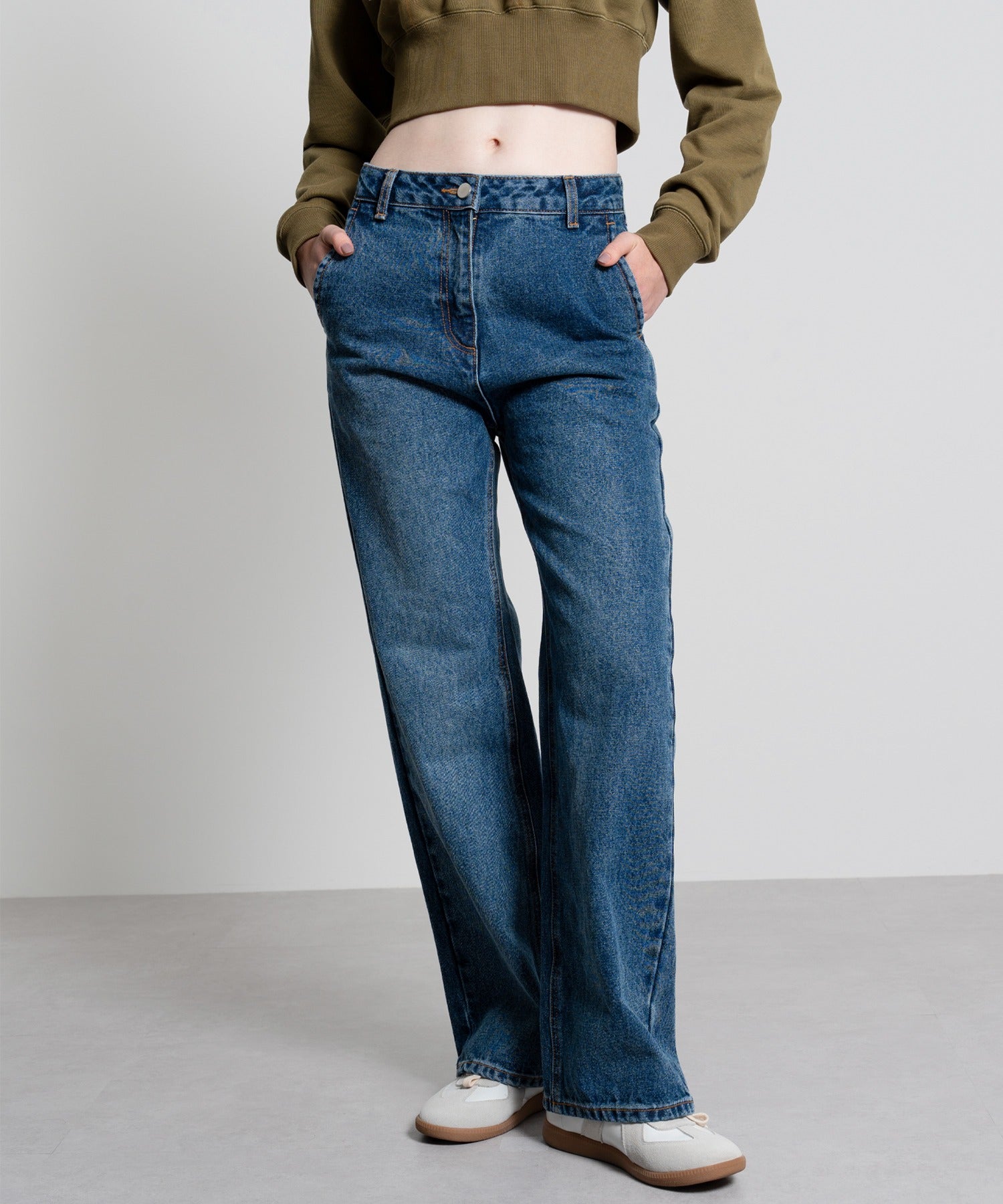 Classic Straight Narrow Denim Pants