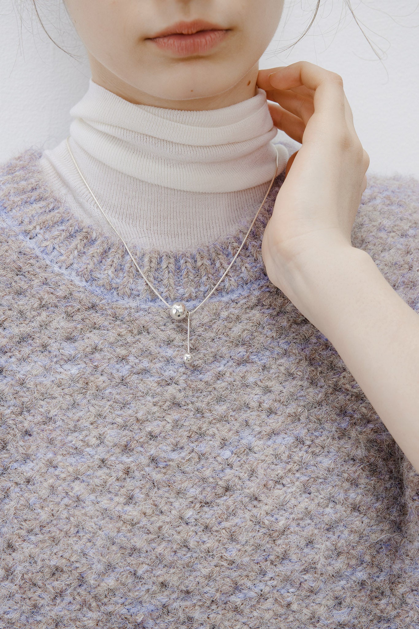 [tageechita] Wool blend crew neck knit