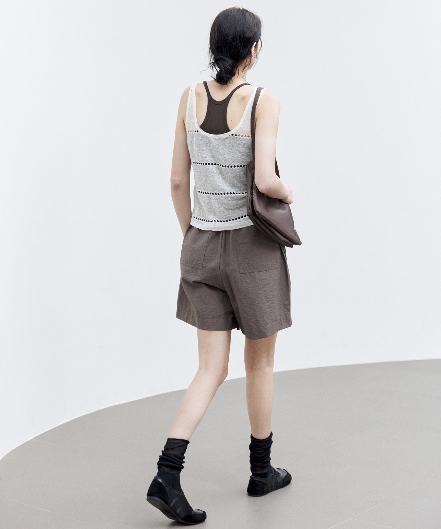 Sheer Knit Sleeveless Blouse – Stylish Summer Layer