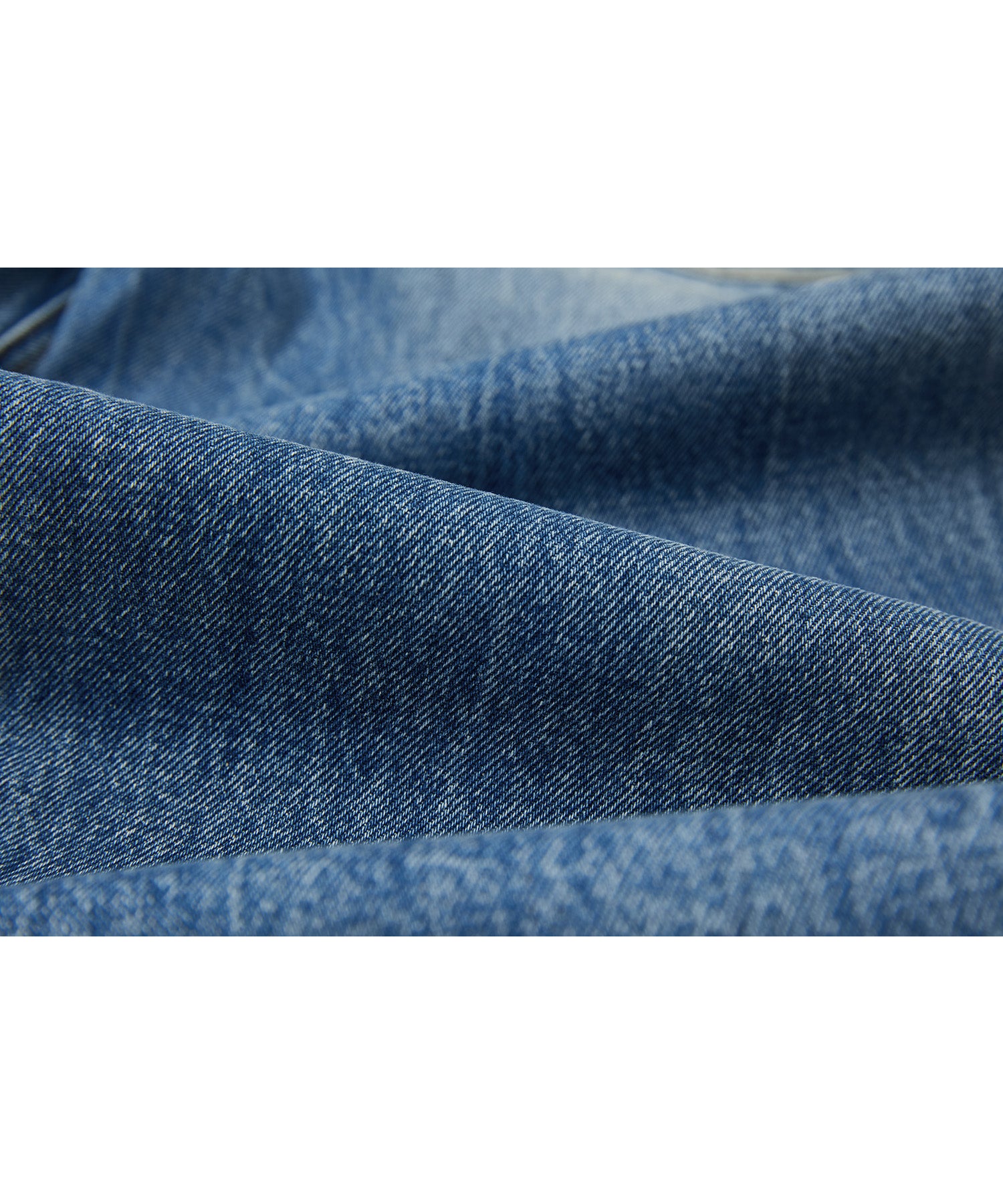 Water Ripple Wash Straight Jeans