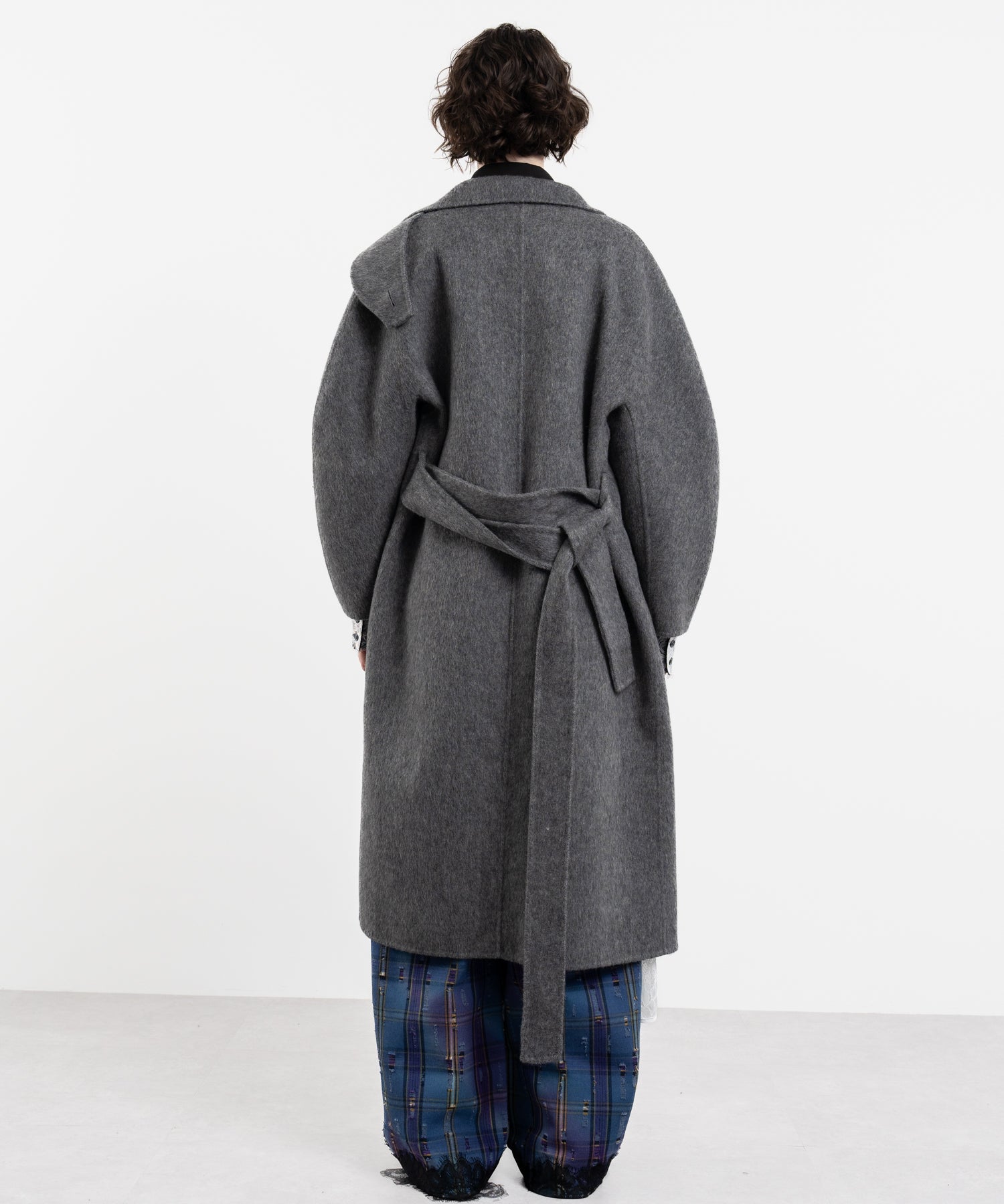 Wool Cocoon Long Coat