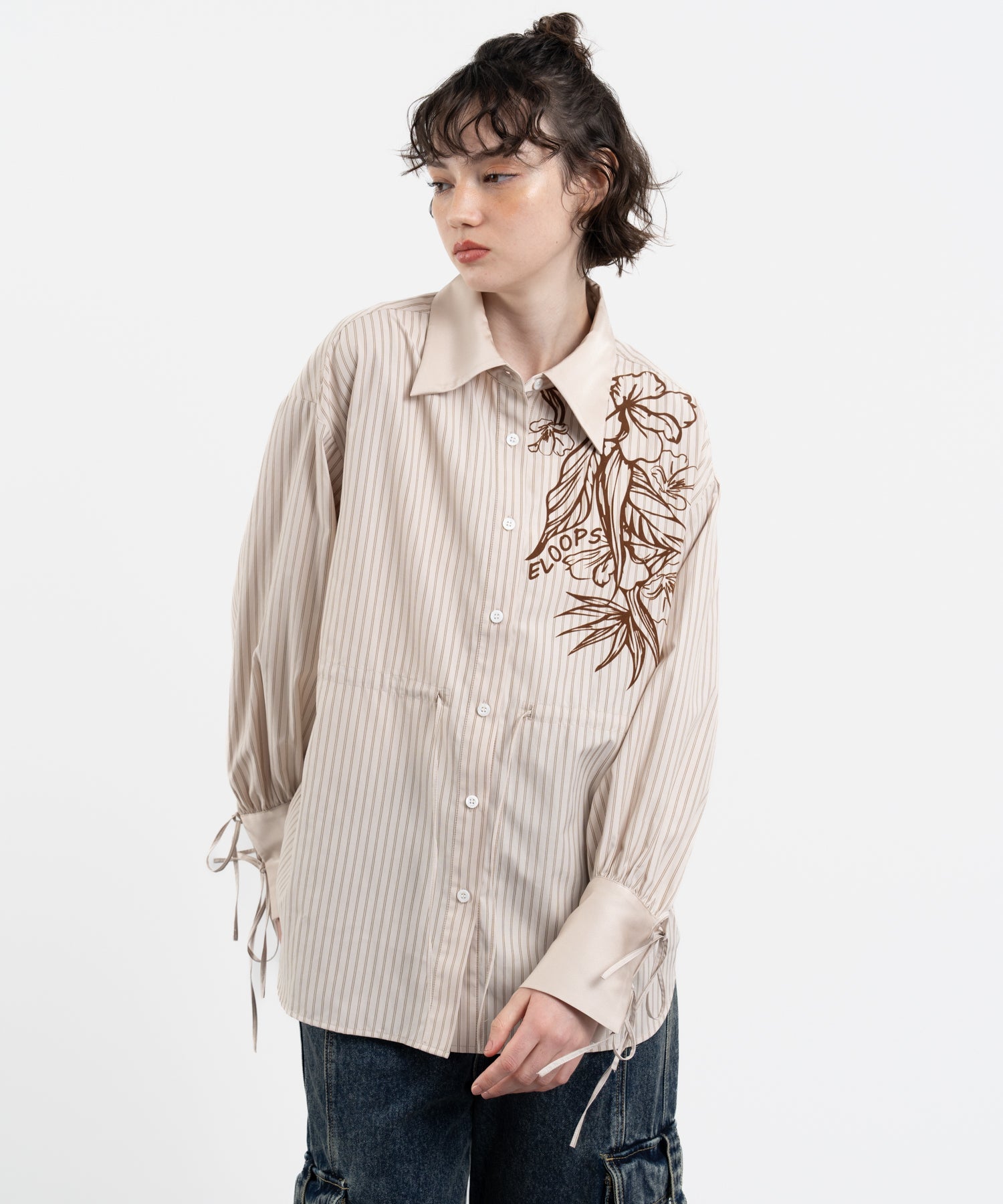 Flock Print Slim-Fit Shirt