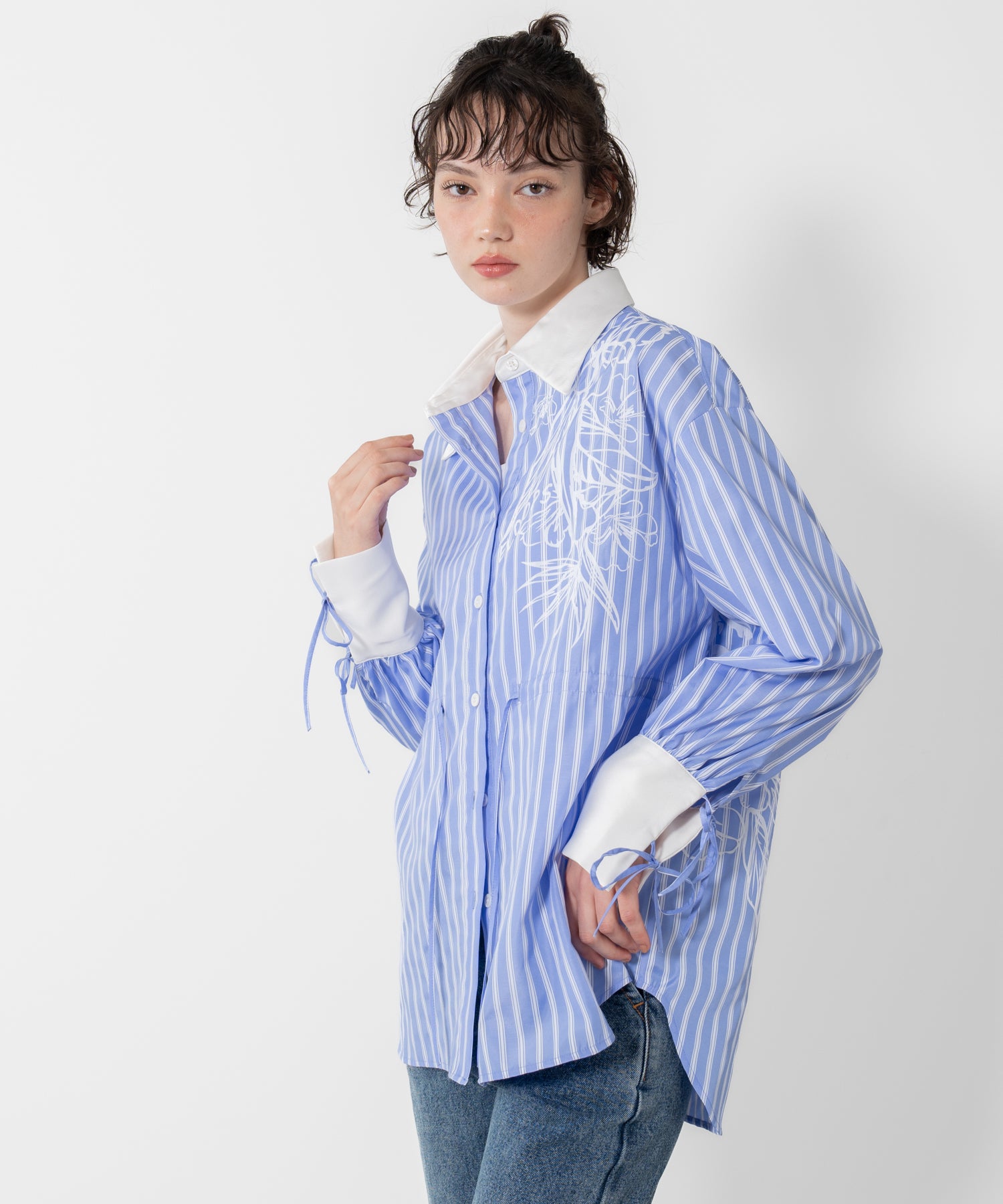 Flock Print Slim-Fit Shirt