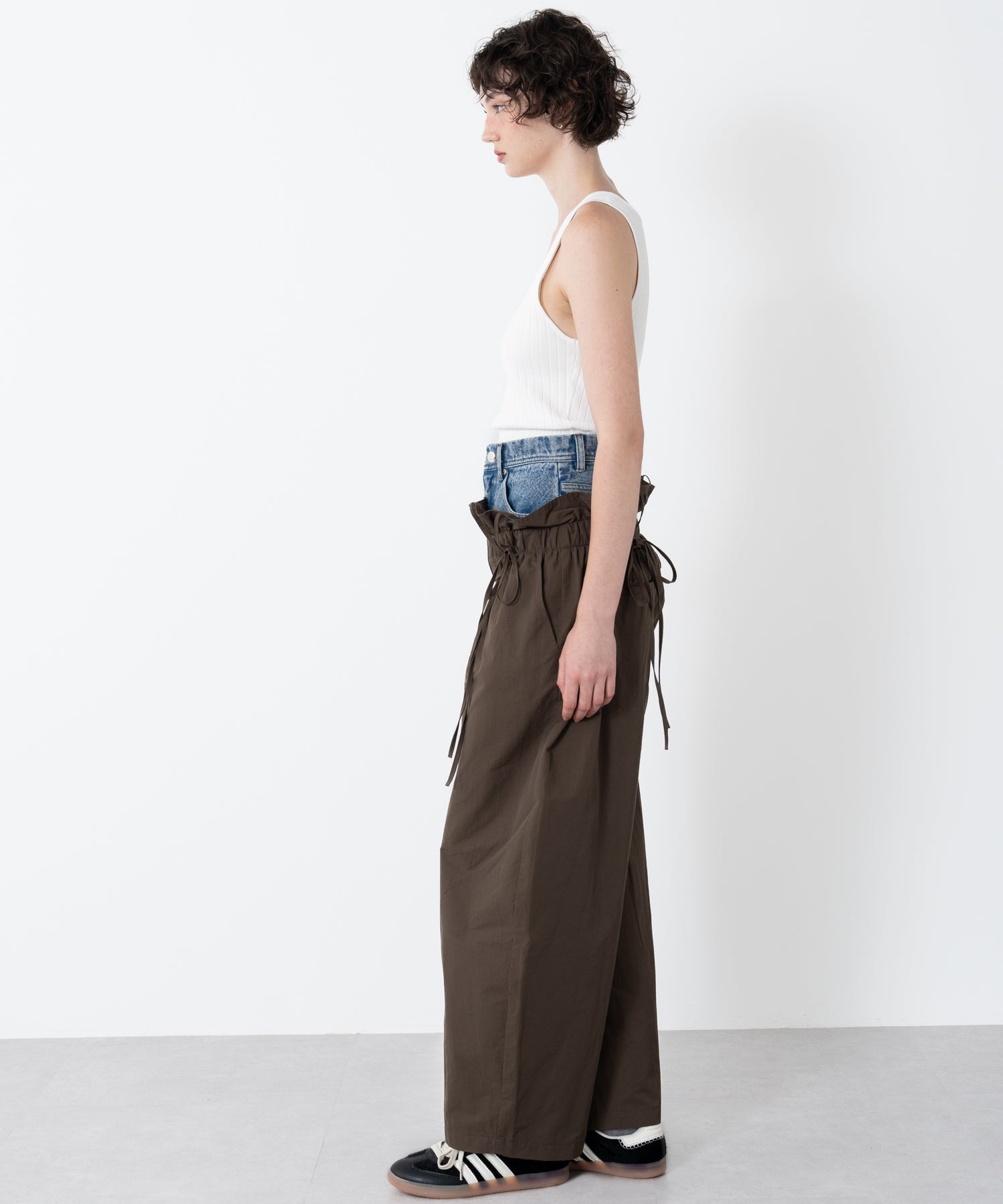 Denim Docking Double Waist Pants