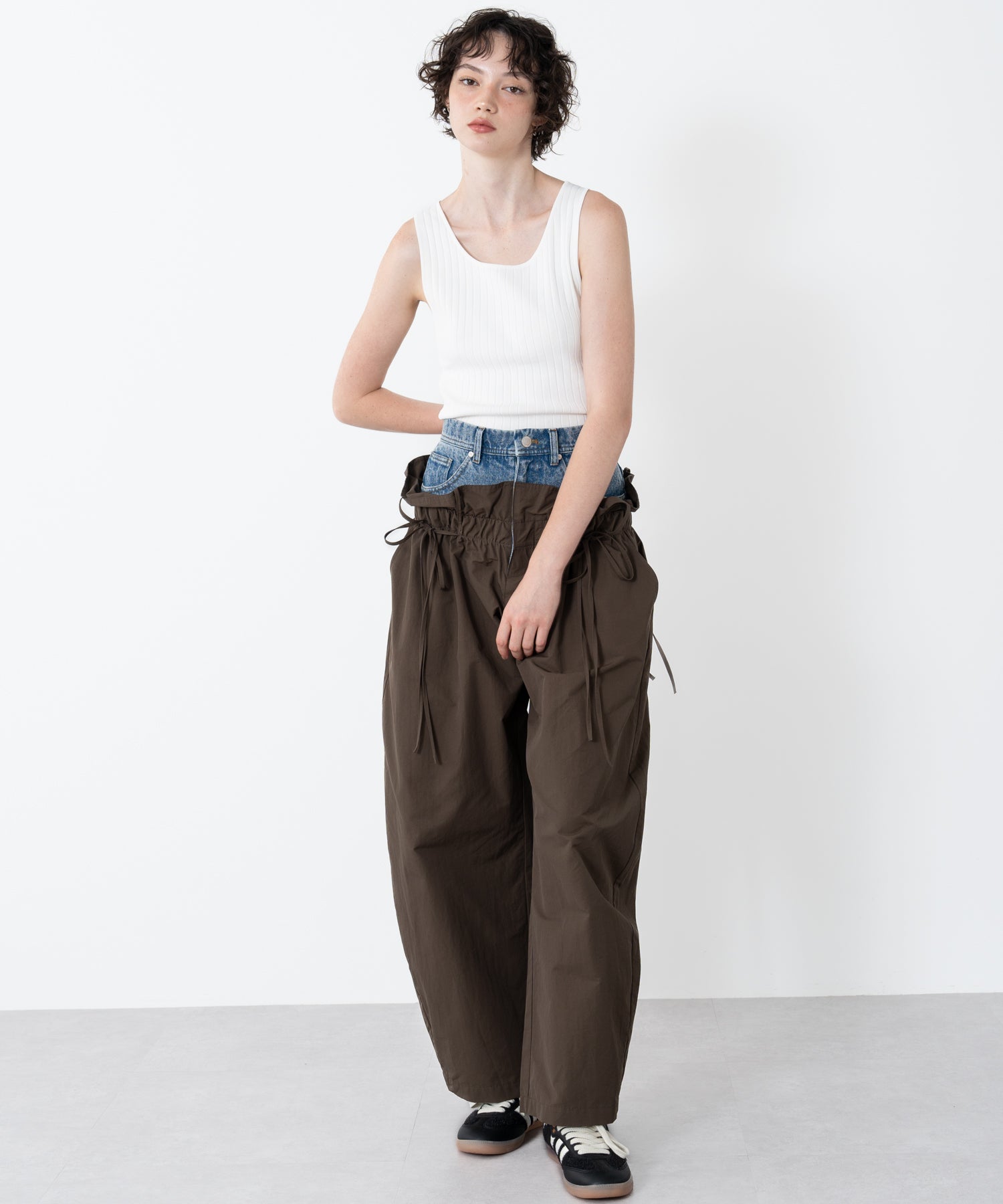 Denim Docking Double Waist Pants