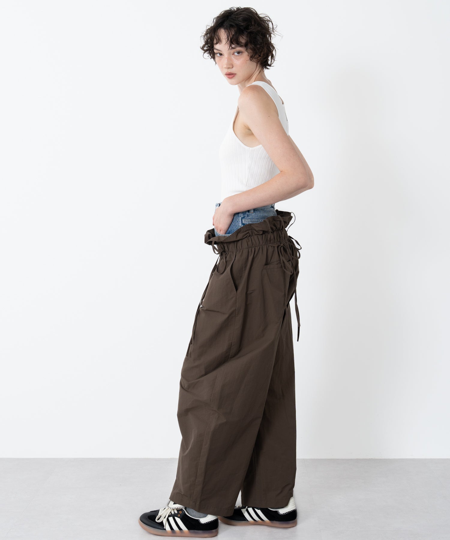 Denim Docking Double Waist Pants