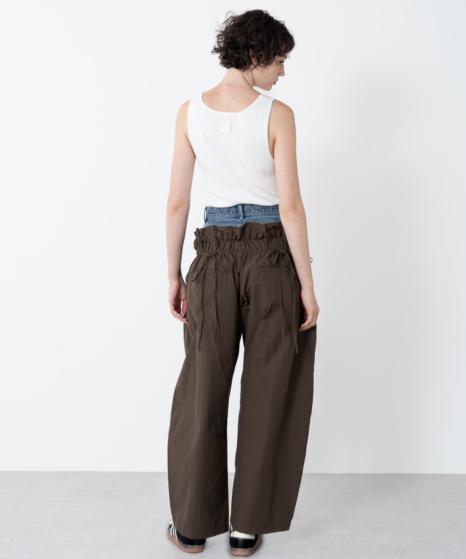 Denim Docking Double Waist Pants