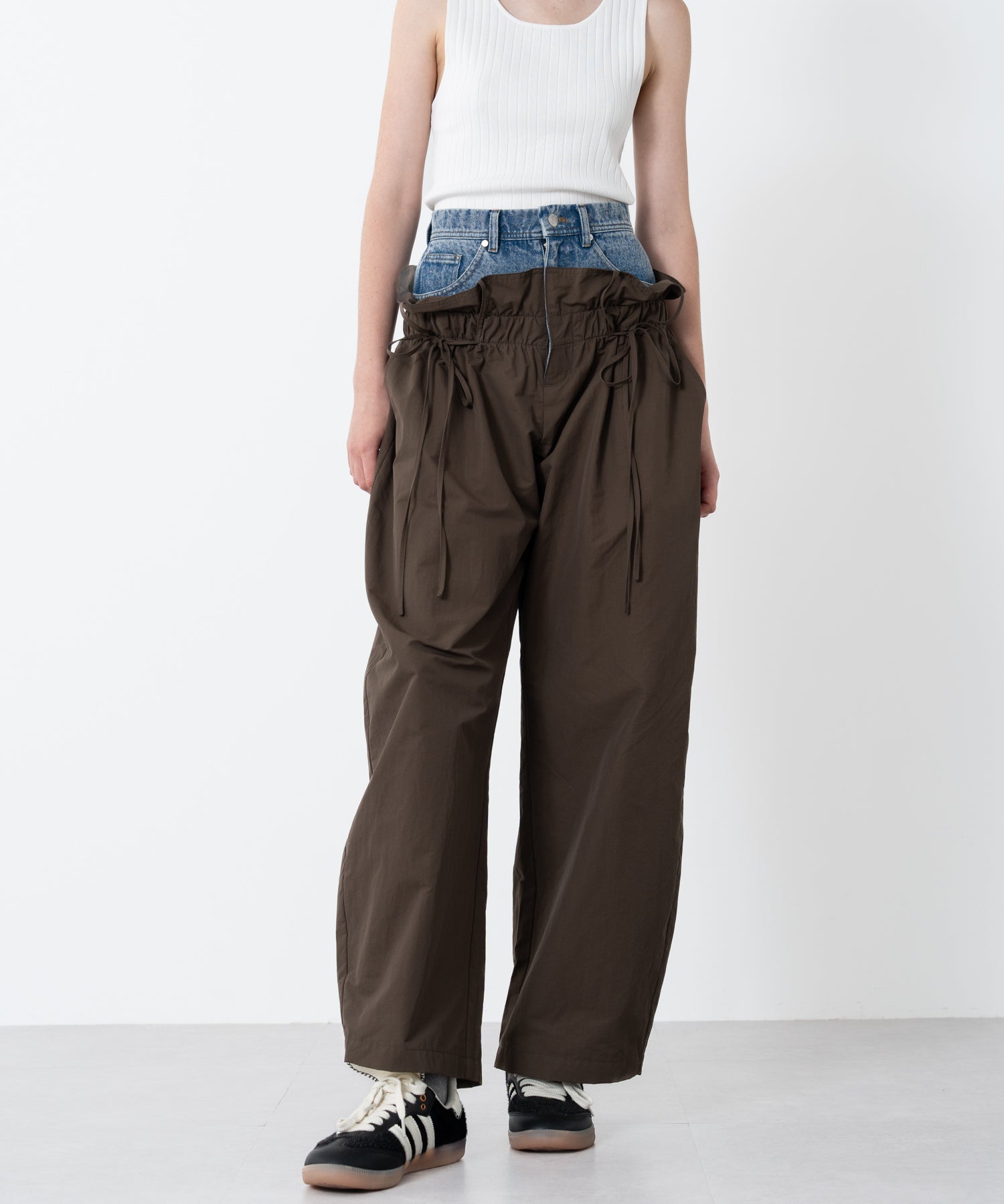 Denim Docking Double Waist Pants