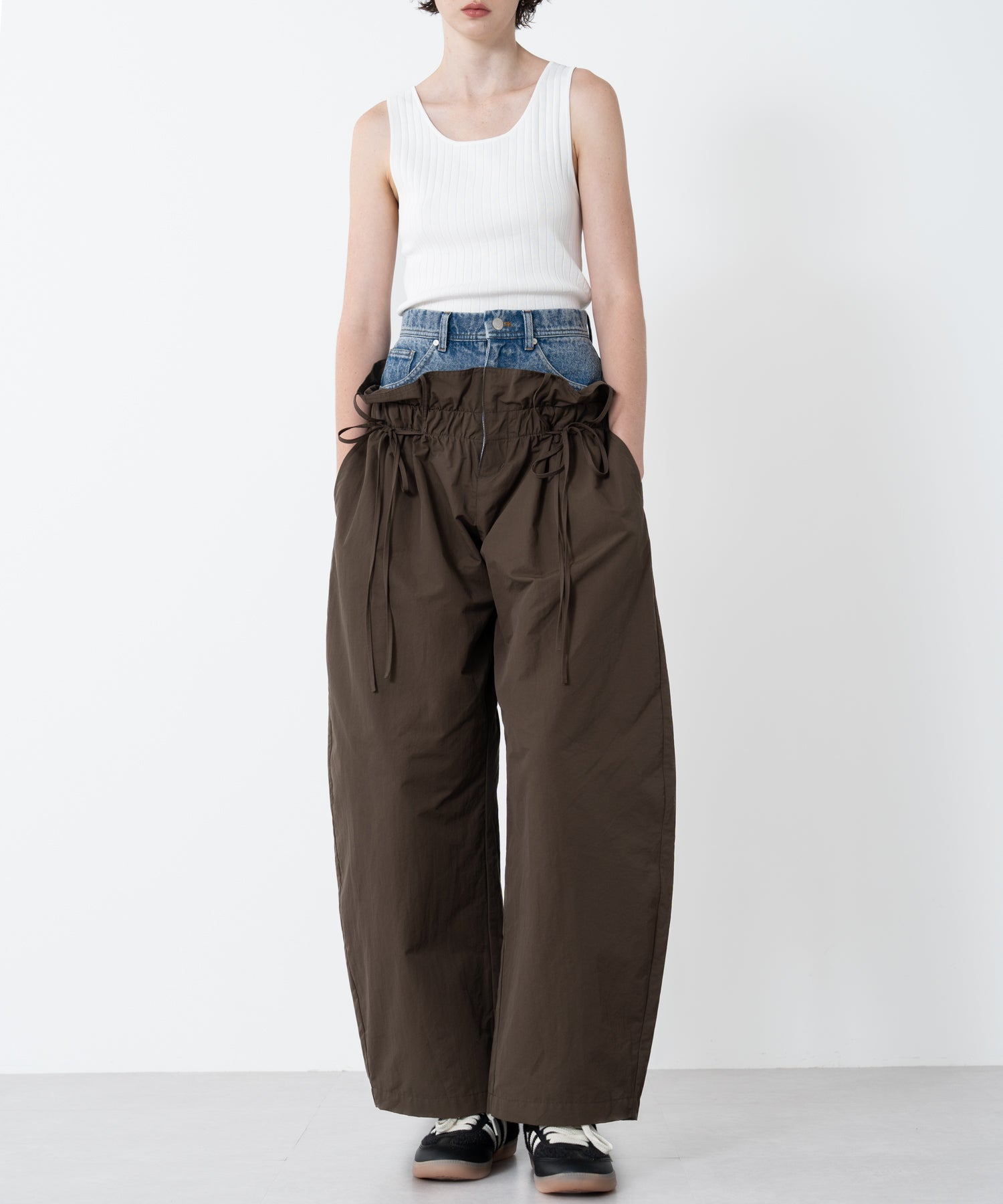 Denim Docking Double Waist Pants