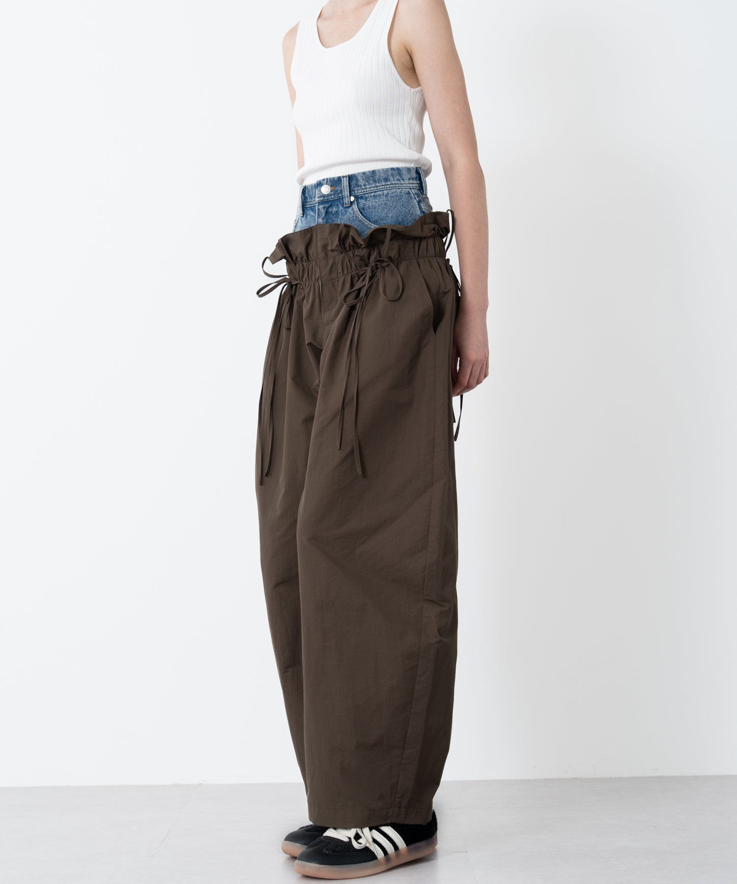 Denim Docking Double Waist Pants