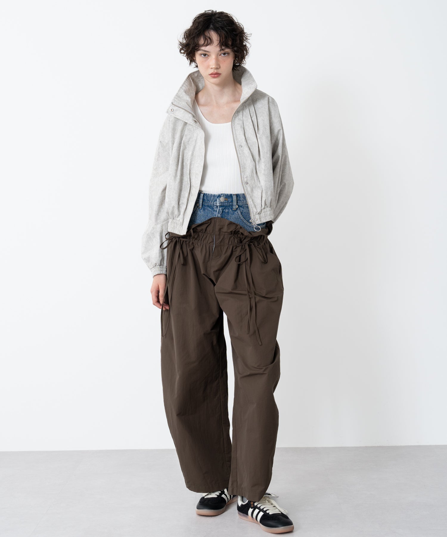 Denim Docking Double Waist Pants