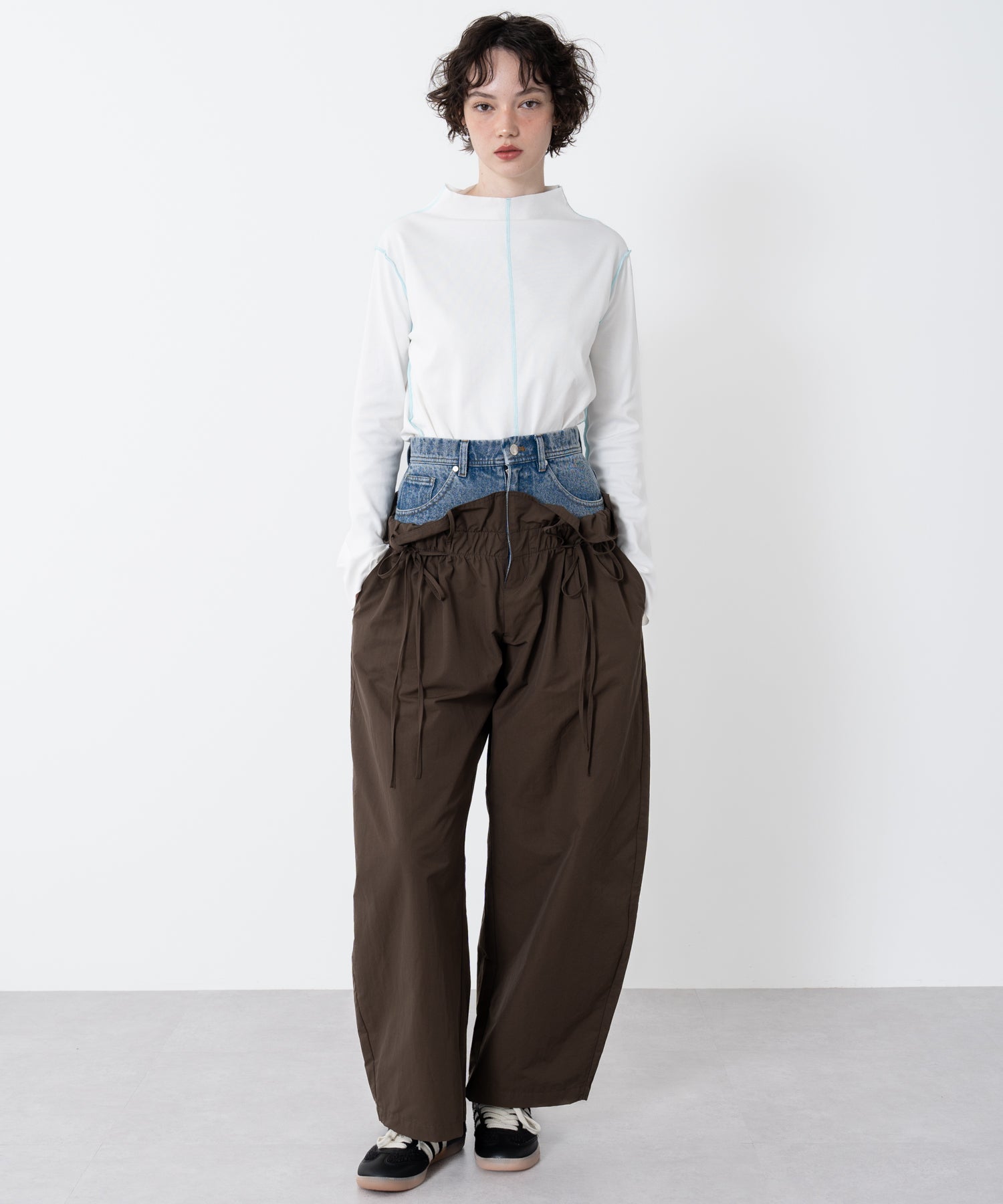 Denim Docking Double Waist Pants