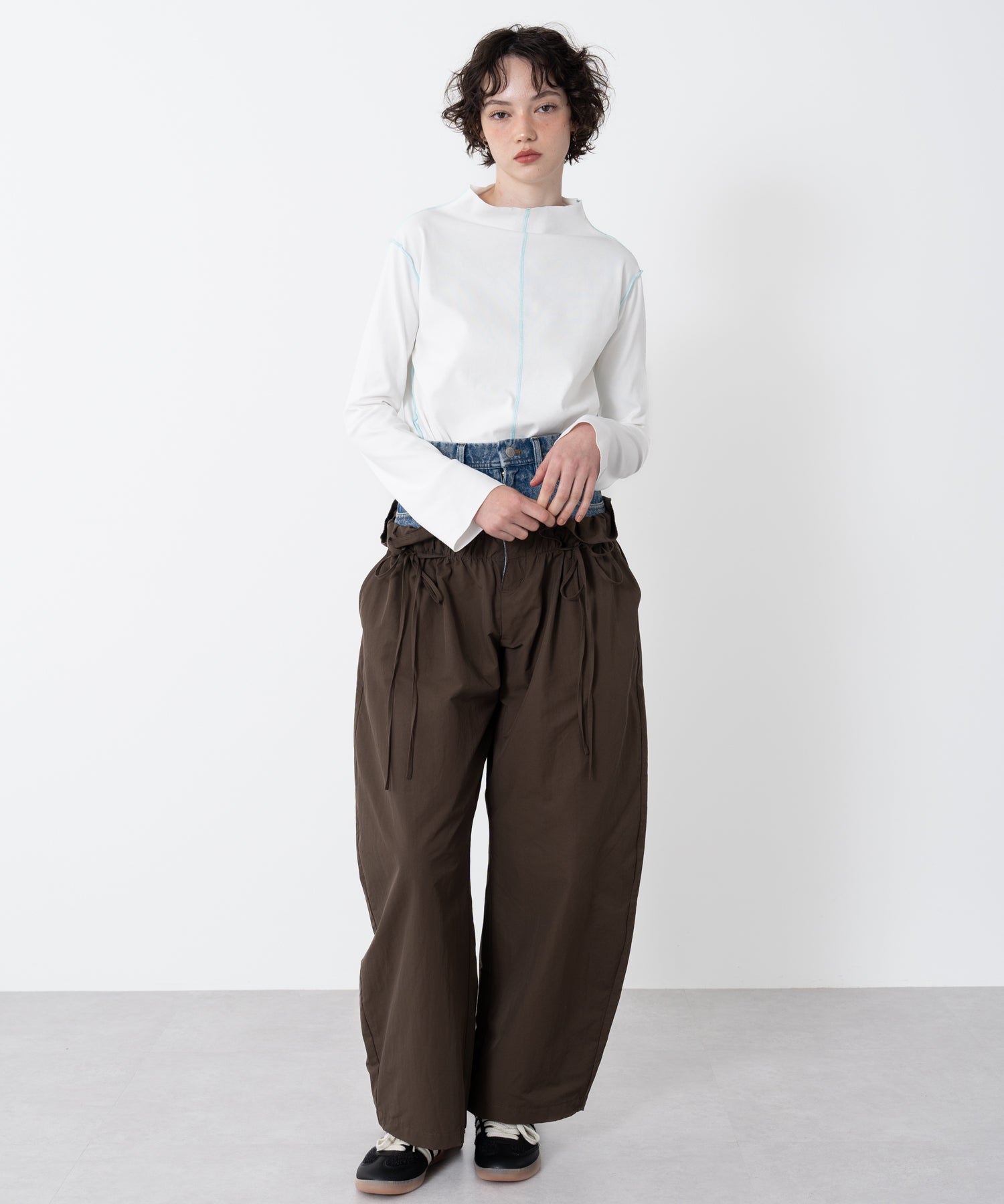 Denim Docking Double Waist Pants