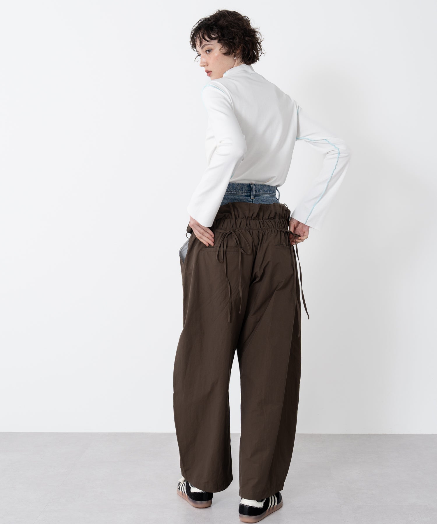 Denim Docking Double Waist Pants