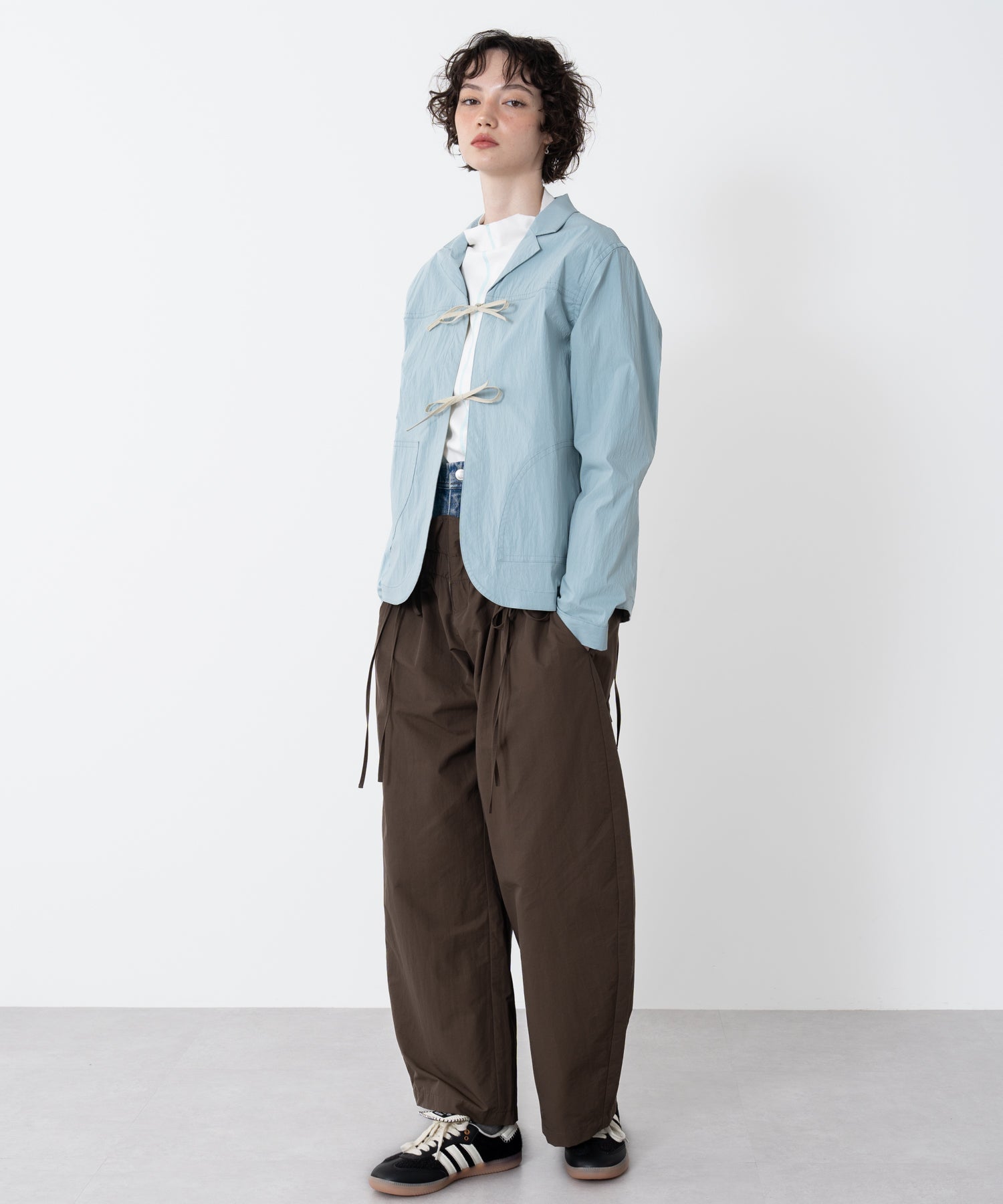 Denim Docking Double Waist Pants