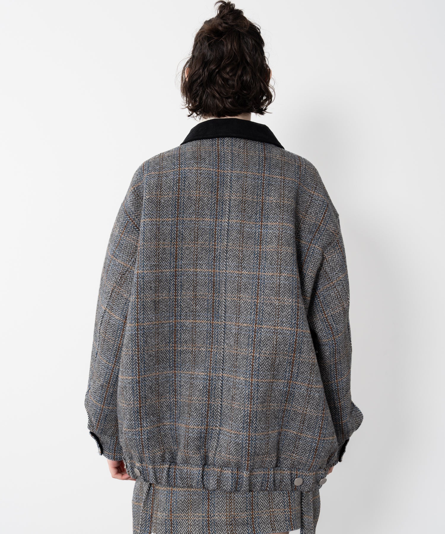 wool-blend tweed jacket