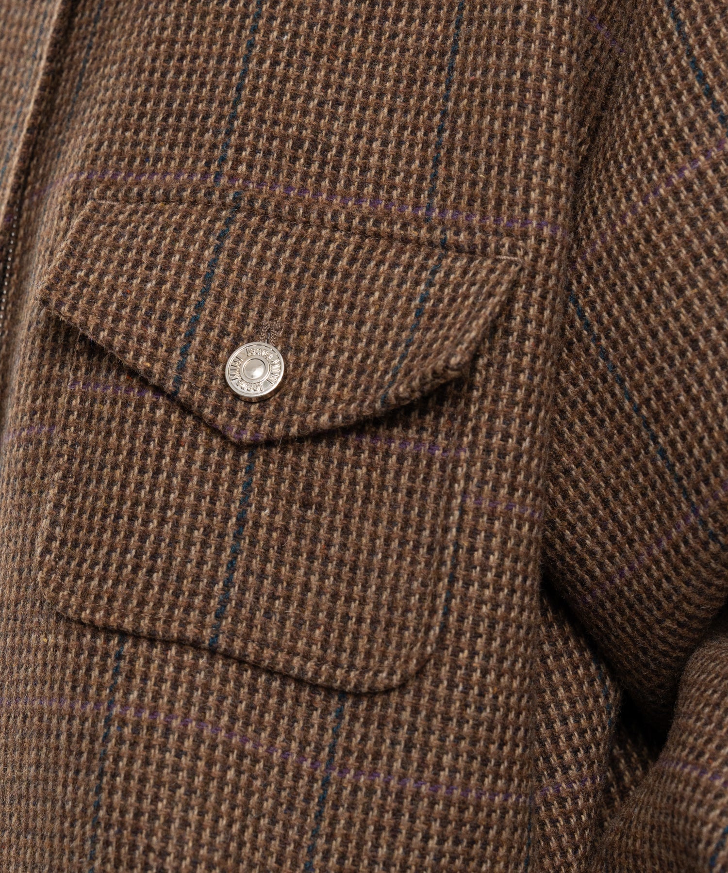 wool-blend tweed jacket