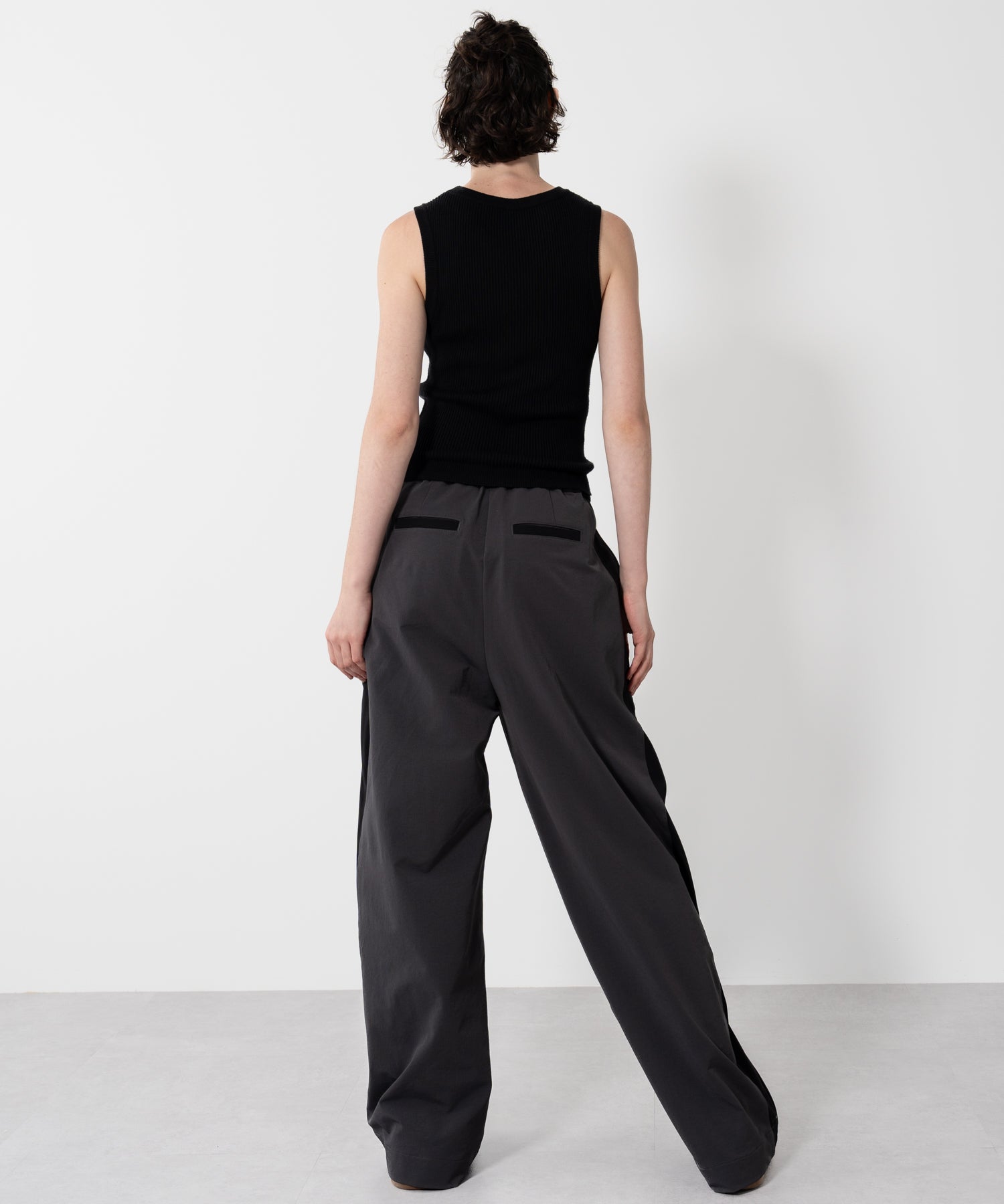 side-zip line track pants