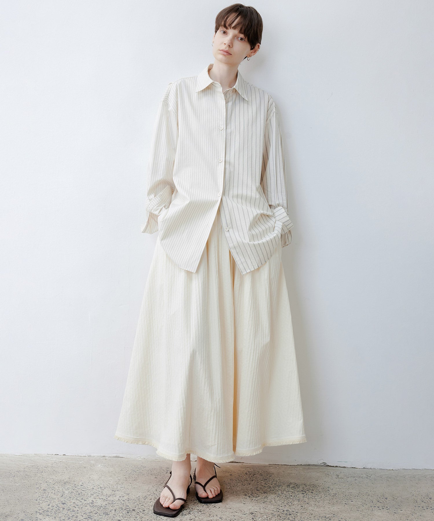 Oversized Stripe Combo Shirt