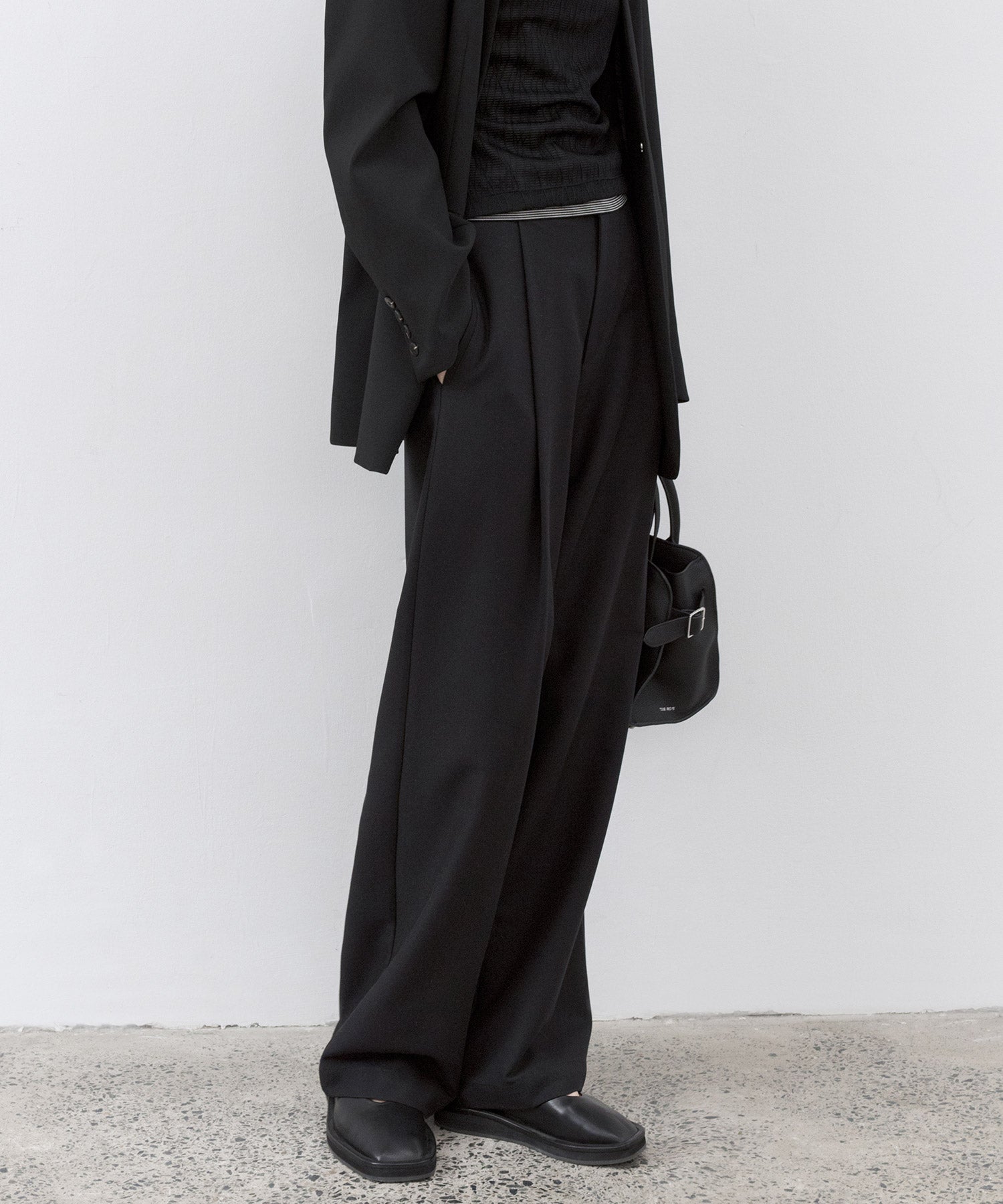 Basic Drape Tailored Straight Slacks