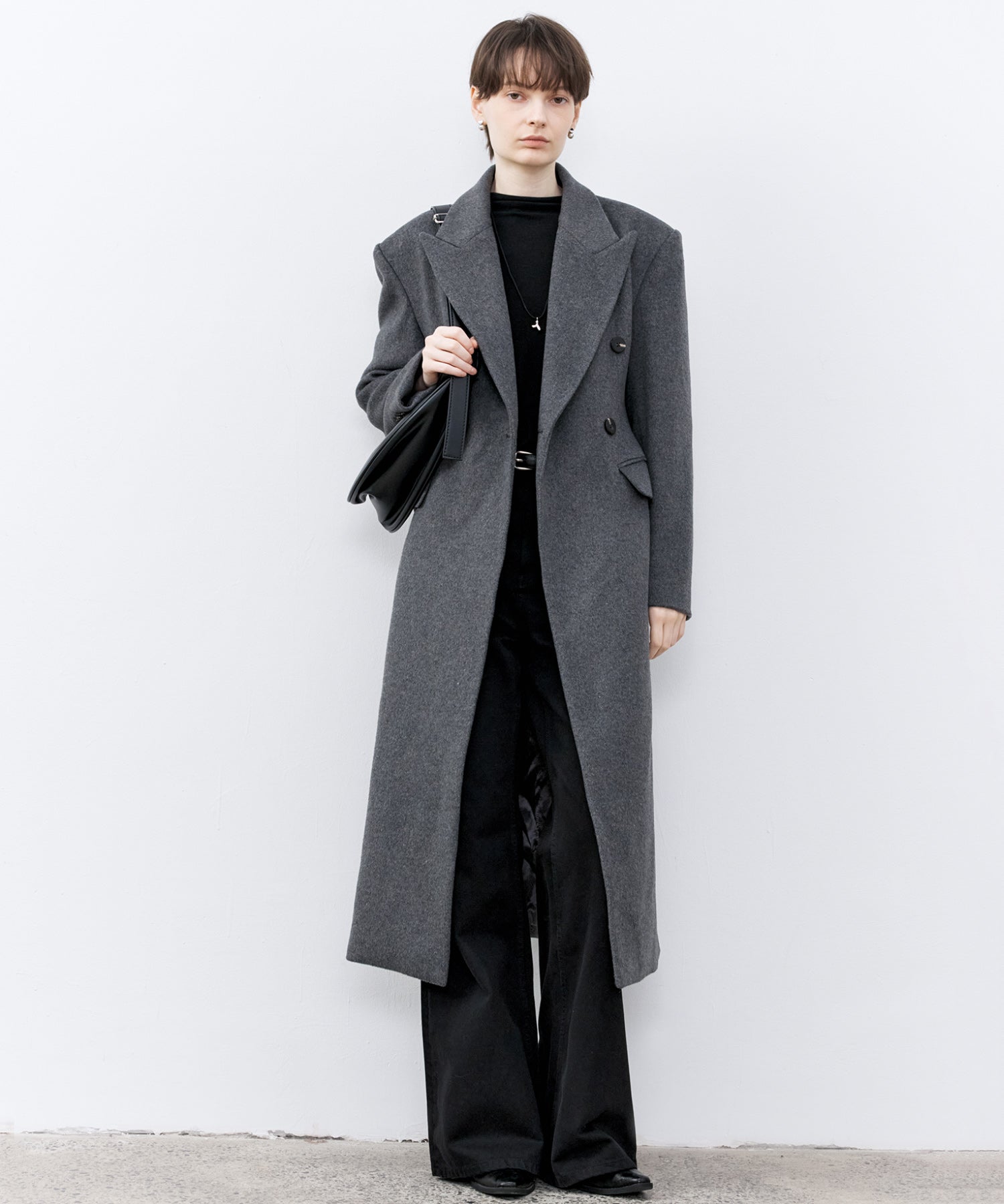 Wool-Blend Long Chester Coat