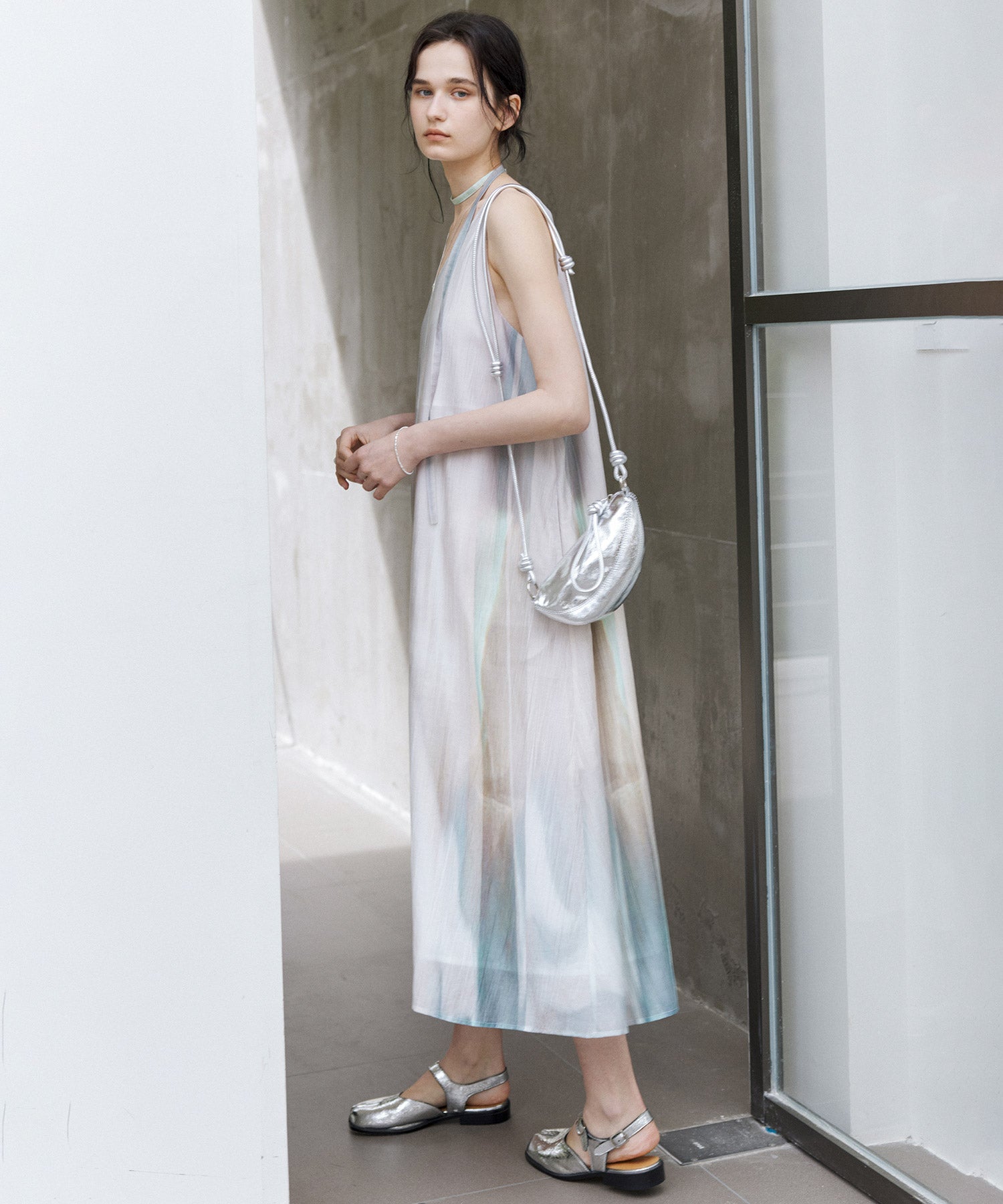 Sleeveless Art Print Dress