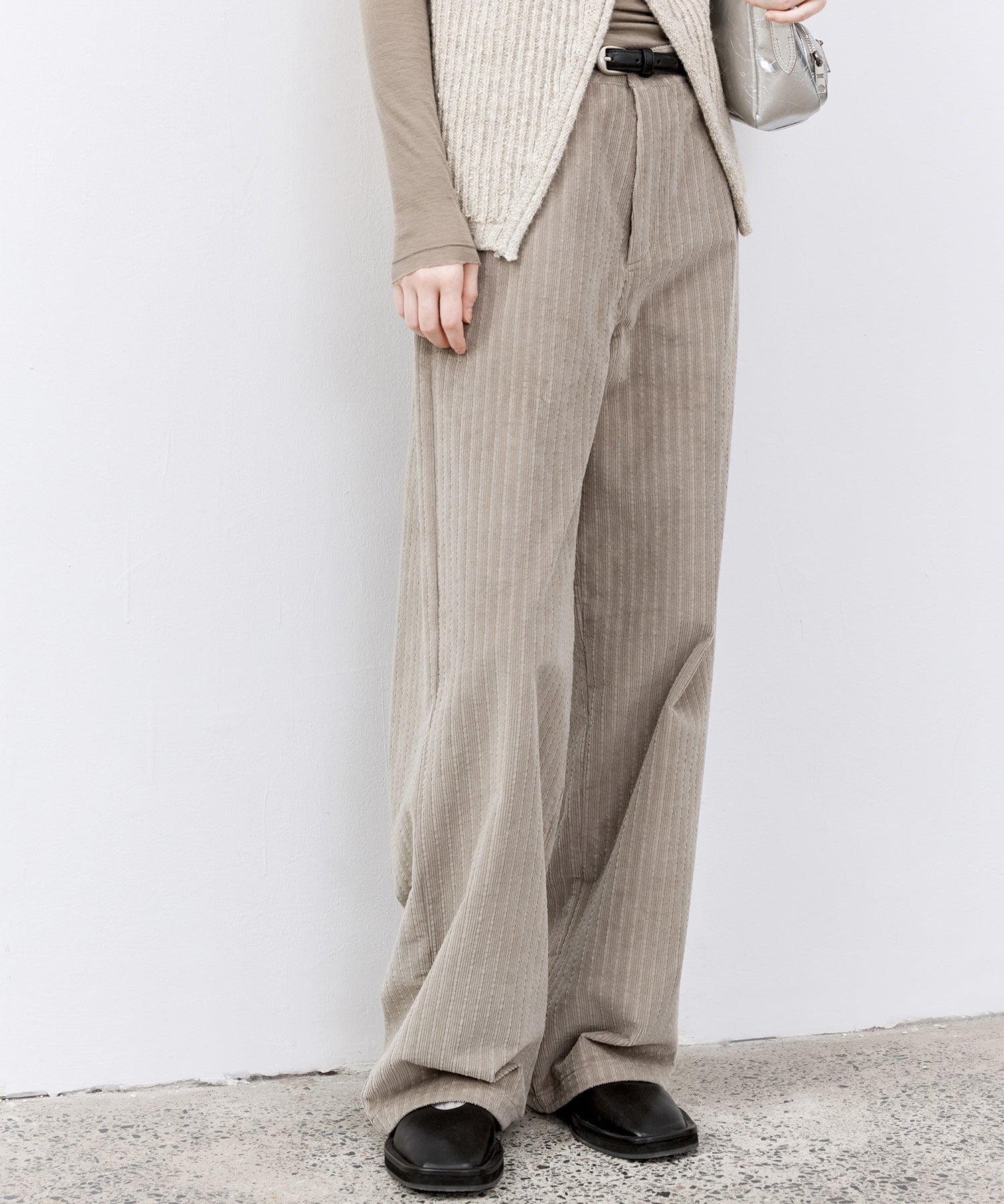 「PRE ORDER」Multi-Stripe Straight Narrow Corduroy Pants