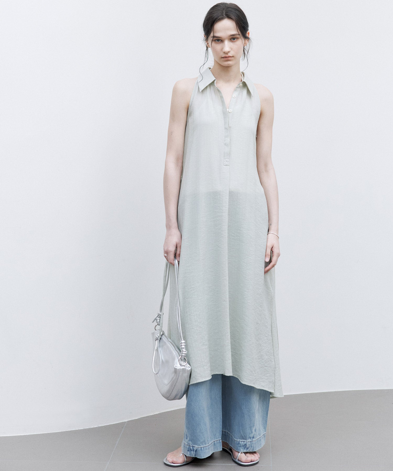 Nuanced Fabric Shirt Dress