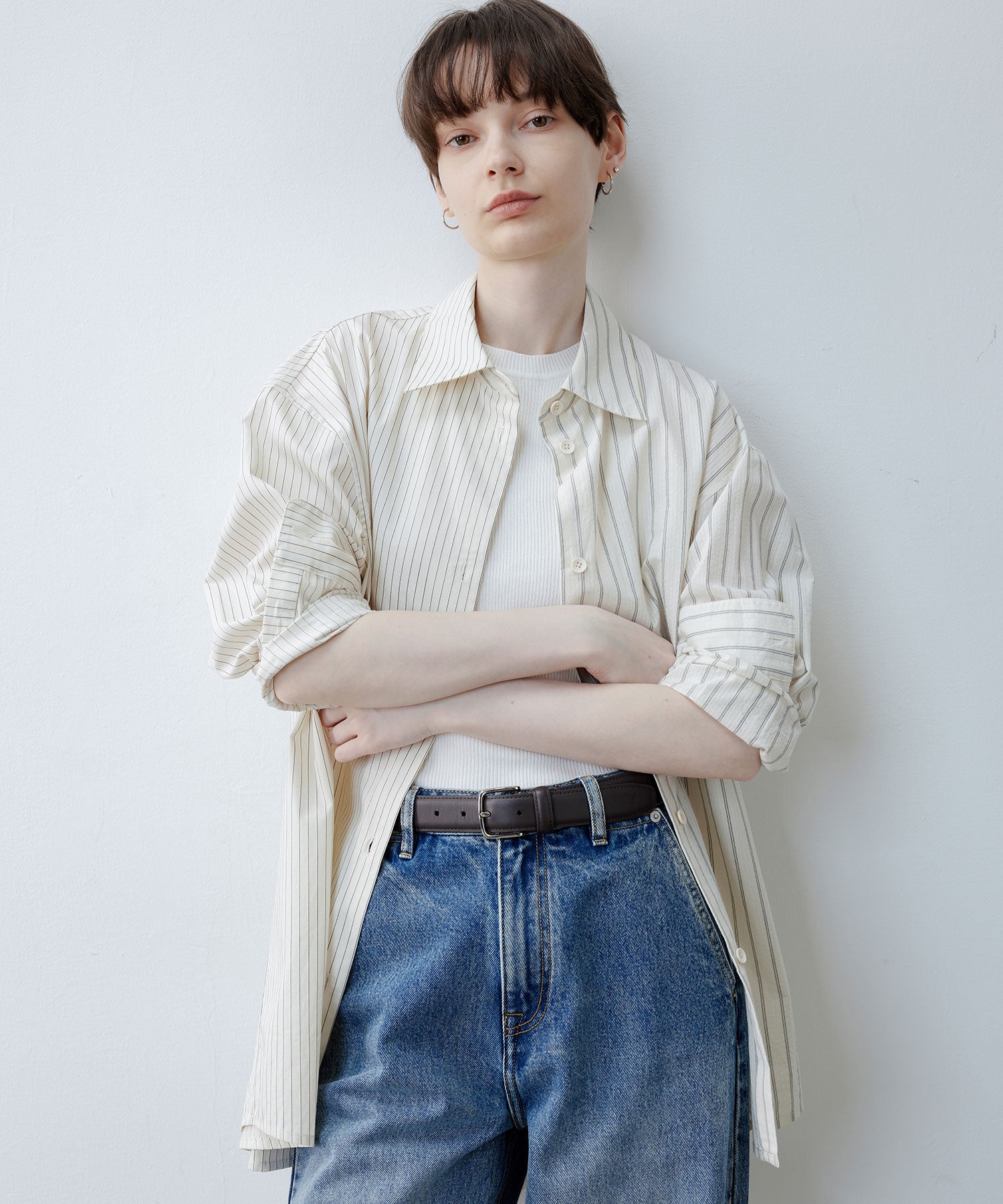 Oversized Stripe Combo Shirt